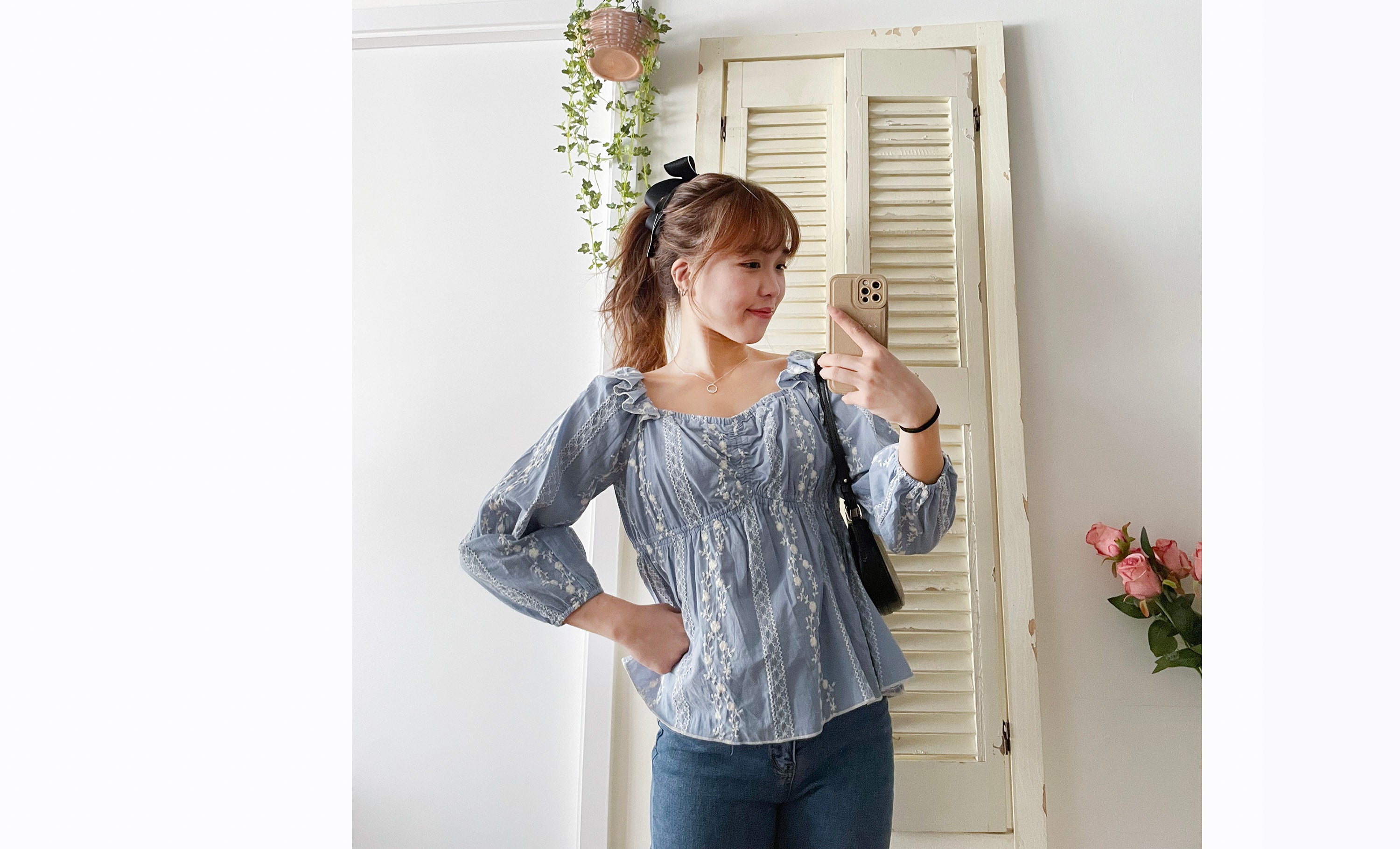 Ethnic 民族繡花修腰傘形上衣, Blouse/ BU8978 (不設訂貨款)
