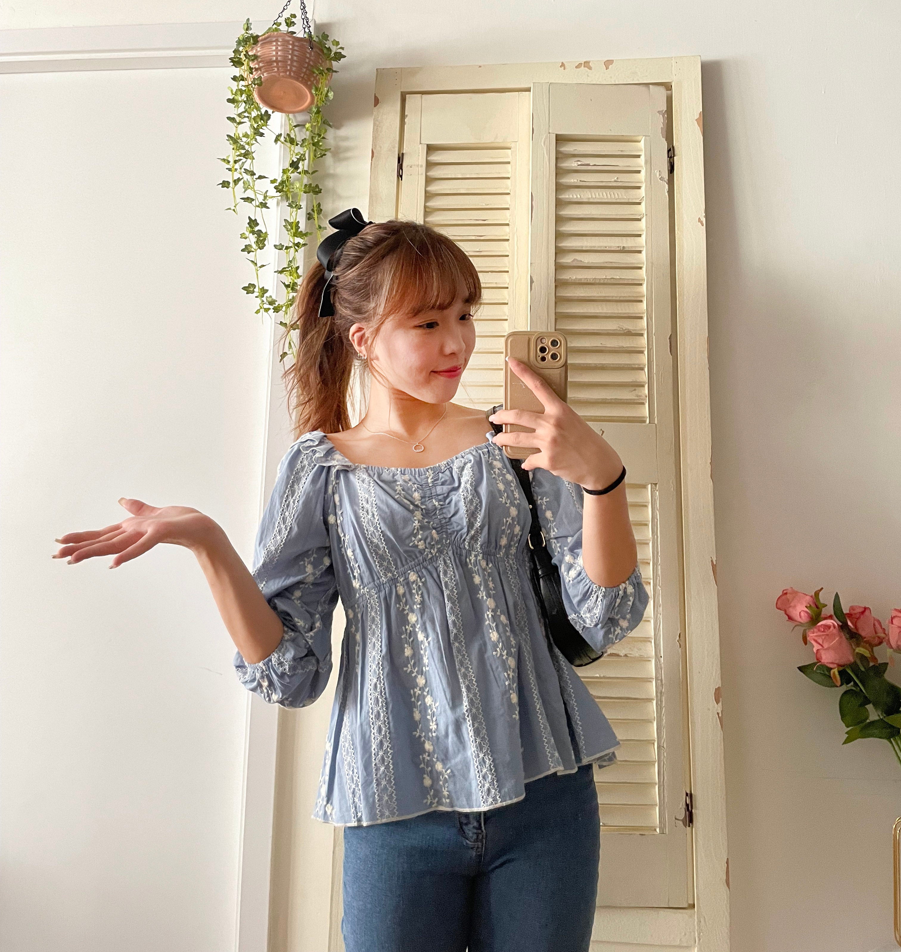 Ethnic 民族繡花修腰傘形上衣, Blouse/ BU8978 (不設訂貨款)