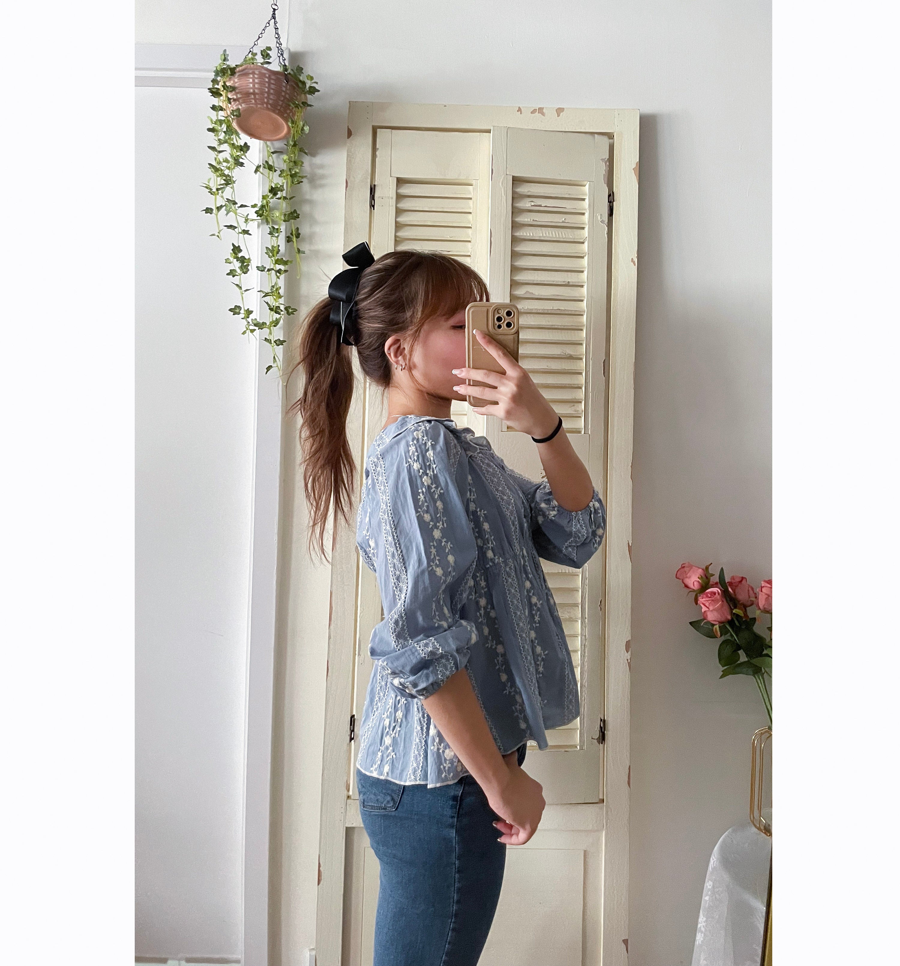 Ethnic 民族繡花修腰傘形上衣, Blouse/ BU8978 (不設訂貨款)