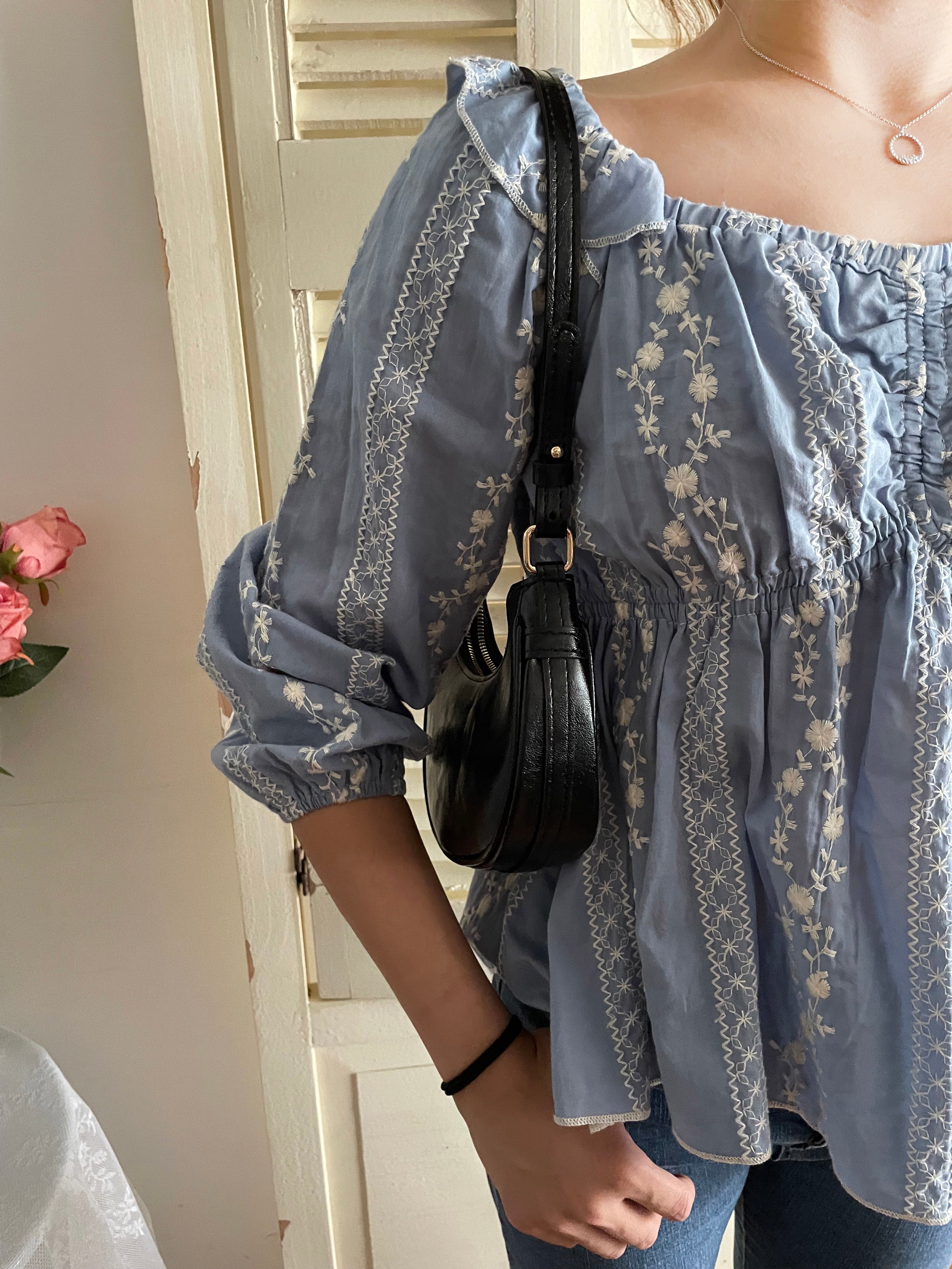 Ethnic 民族繡花修腰傘形上衣, Blouse/ BU8978 (不設訂貨款)