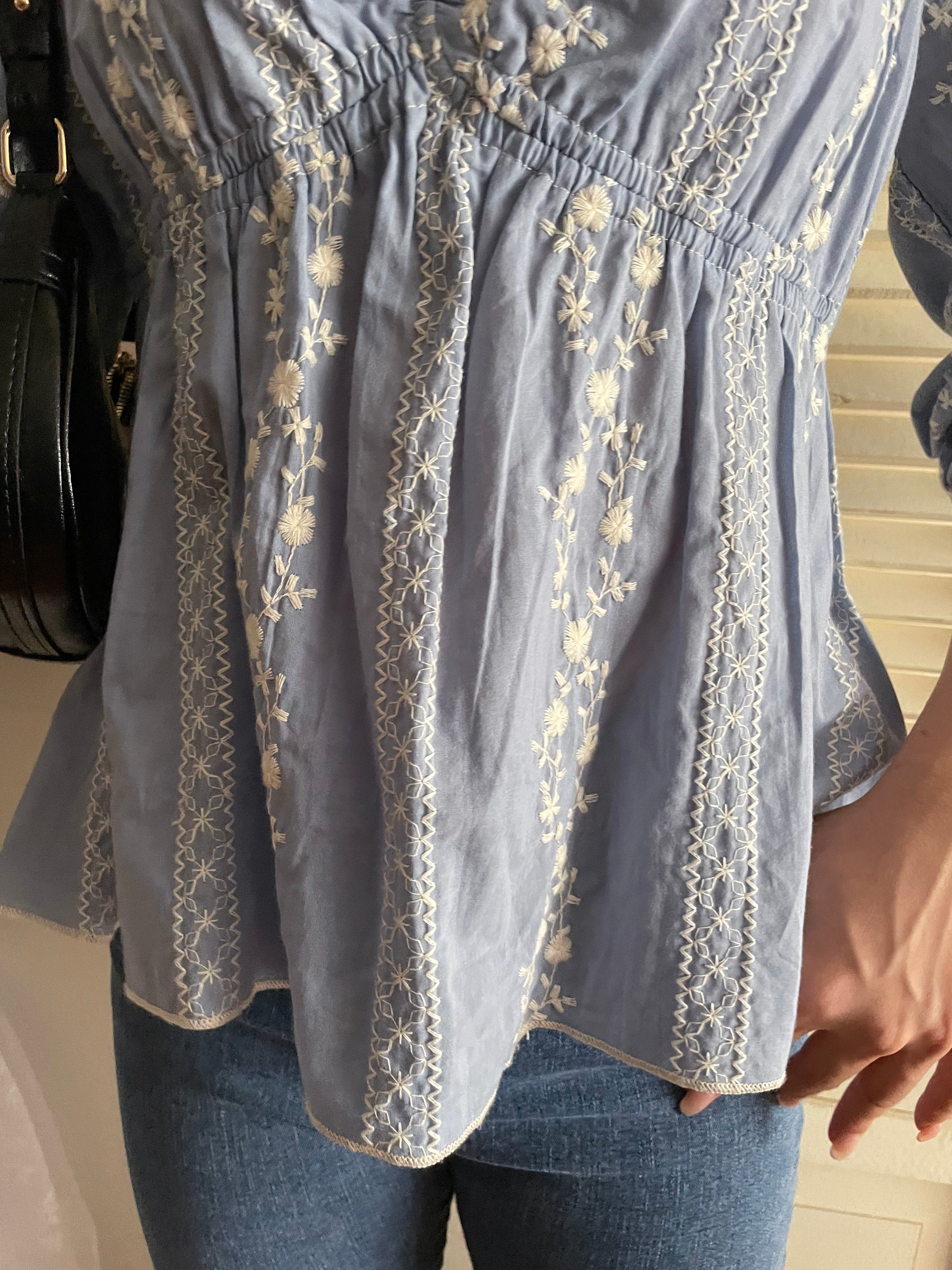 Ethnic 民族繡花修腰傘形上衣, Blouse/ BU8978 (不設訂貨款)