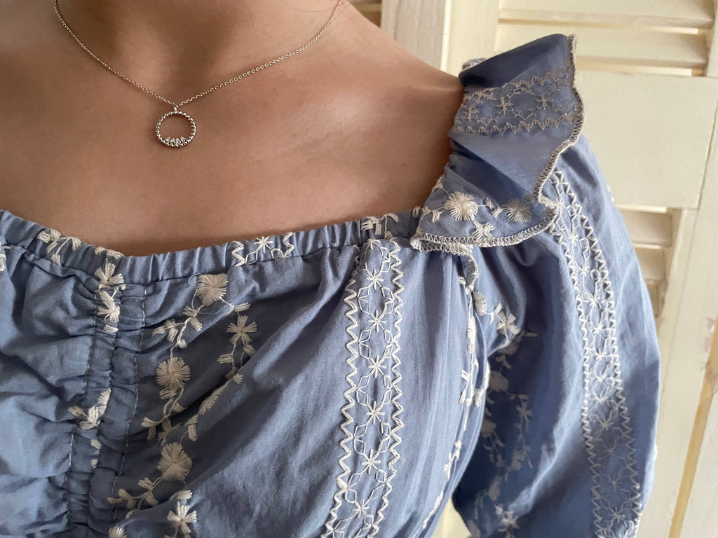 Ethnic 民族繡花修腰傘形上衣, Blouse/ BU8978 (不設訂貨款)