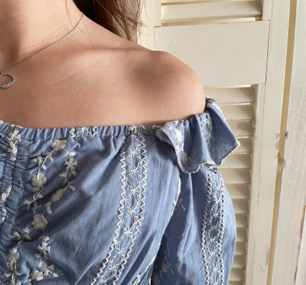 Ethnic 民族繡花修腰傘形上衣, Blouse/ BU8978 (不設訂貨款)