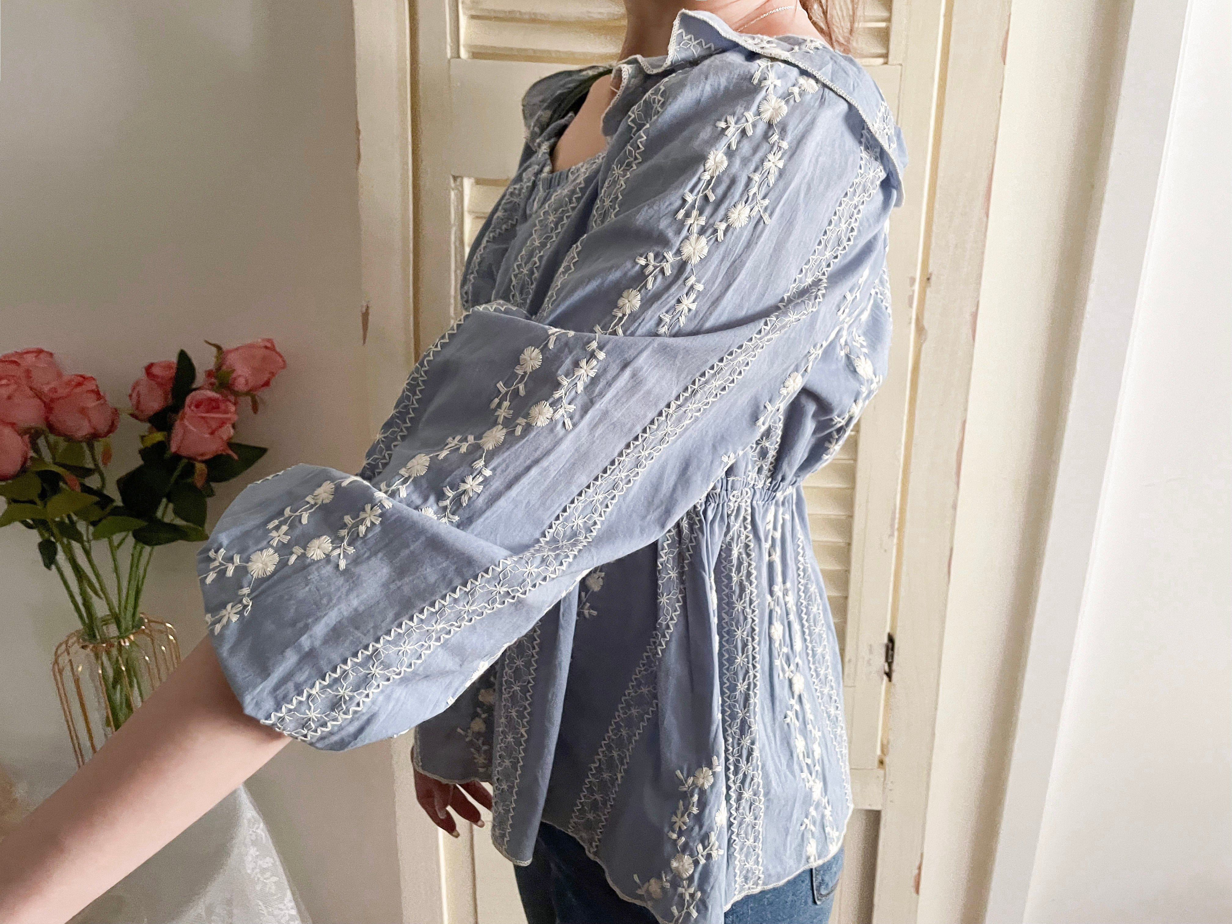 Ethnic 民族繡花修腰傘形上衣, Blouse/ BU8978 (不設訂貨款)