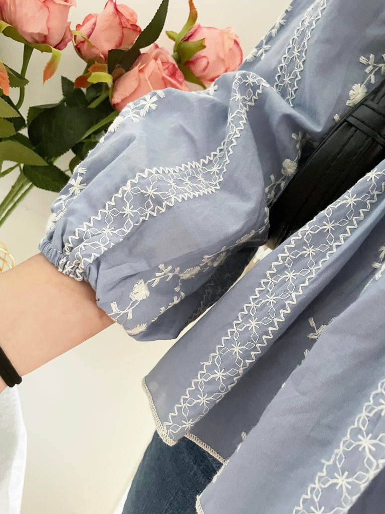 Ethnic 民族繡花修腰傘形上衣, Blouse/ BU8978 (不設訂貨款)