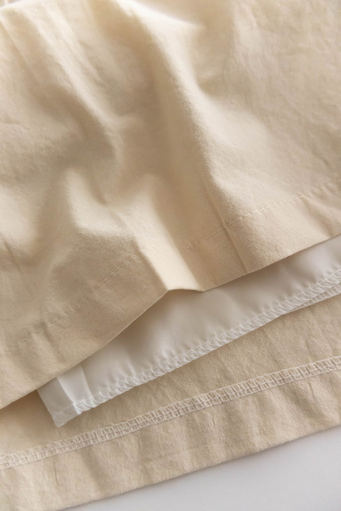 Beige Pleated 杏色腰帶後橡筋百褶修身A字裙, Skirt/ SK8723