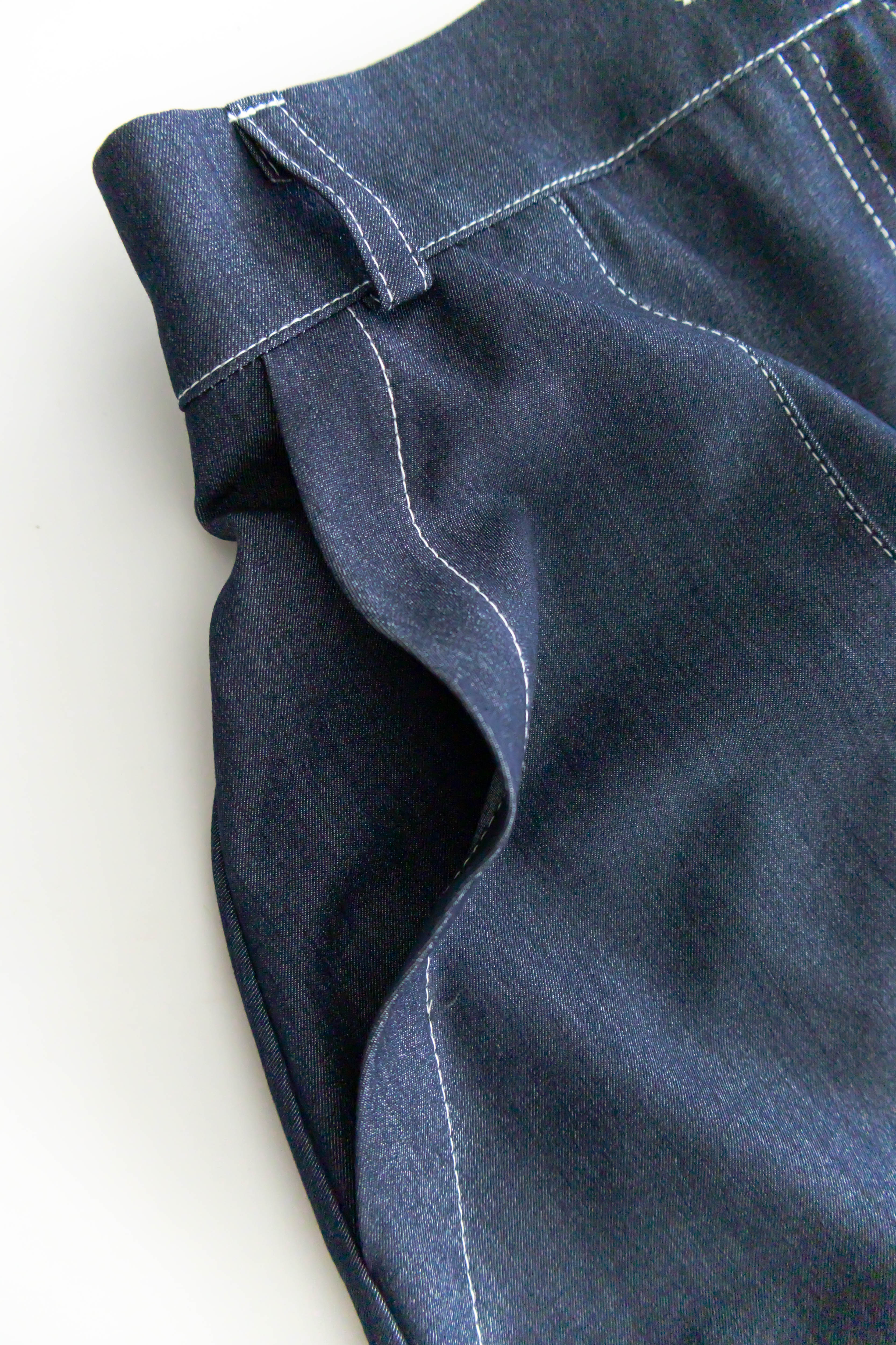 Slim a-line Denim 超舒適輕身寬鬆牛仔色車線, Skirt/ SK8728 (Midnightblue sold out)