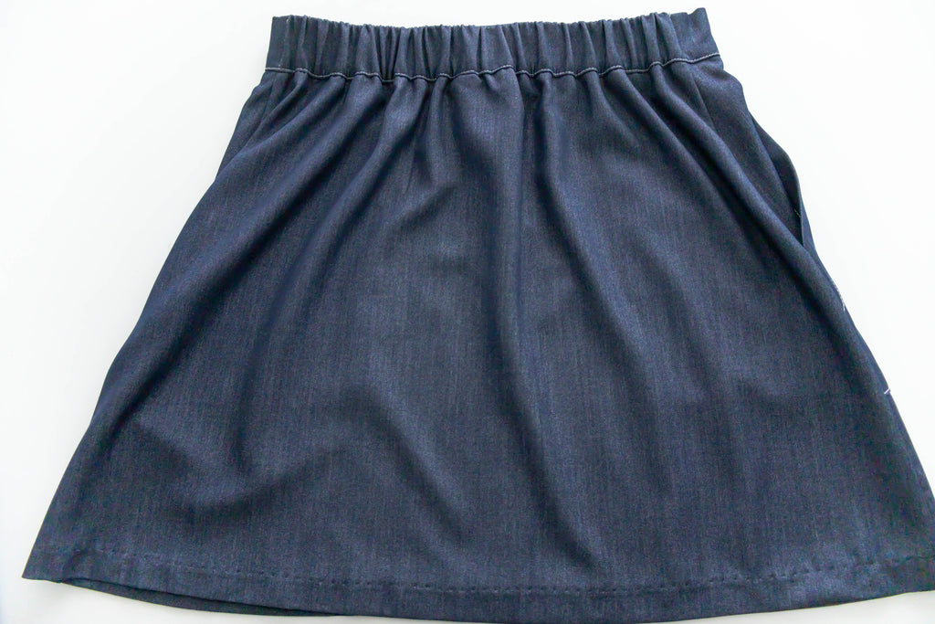 Slim a-line Denim 超舒適輕身寬鬆牛仔色車線, Skirt/ SK8728 (Midnightblue sold out)