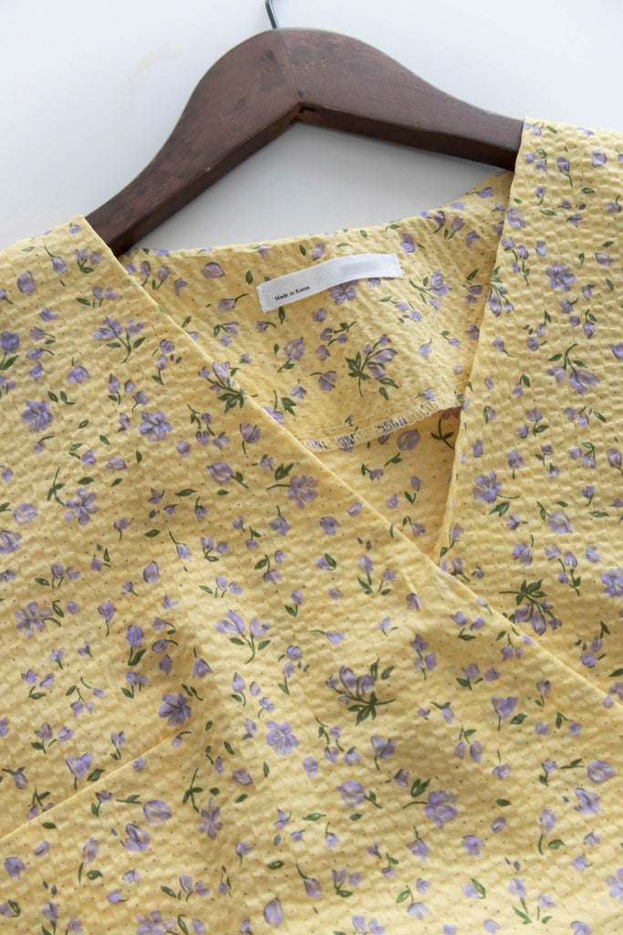 Cherry Sakura 浪漫櫻花點點疊領修腰, Blouse/ BU8958