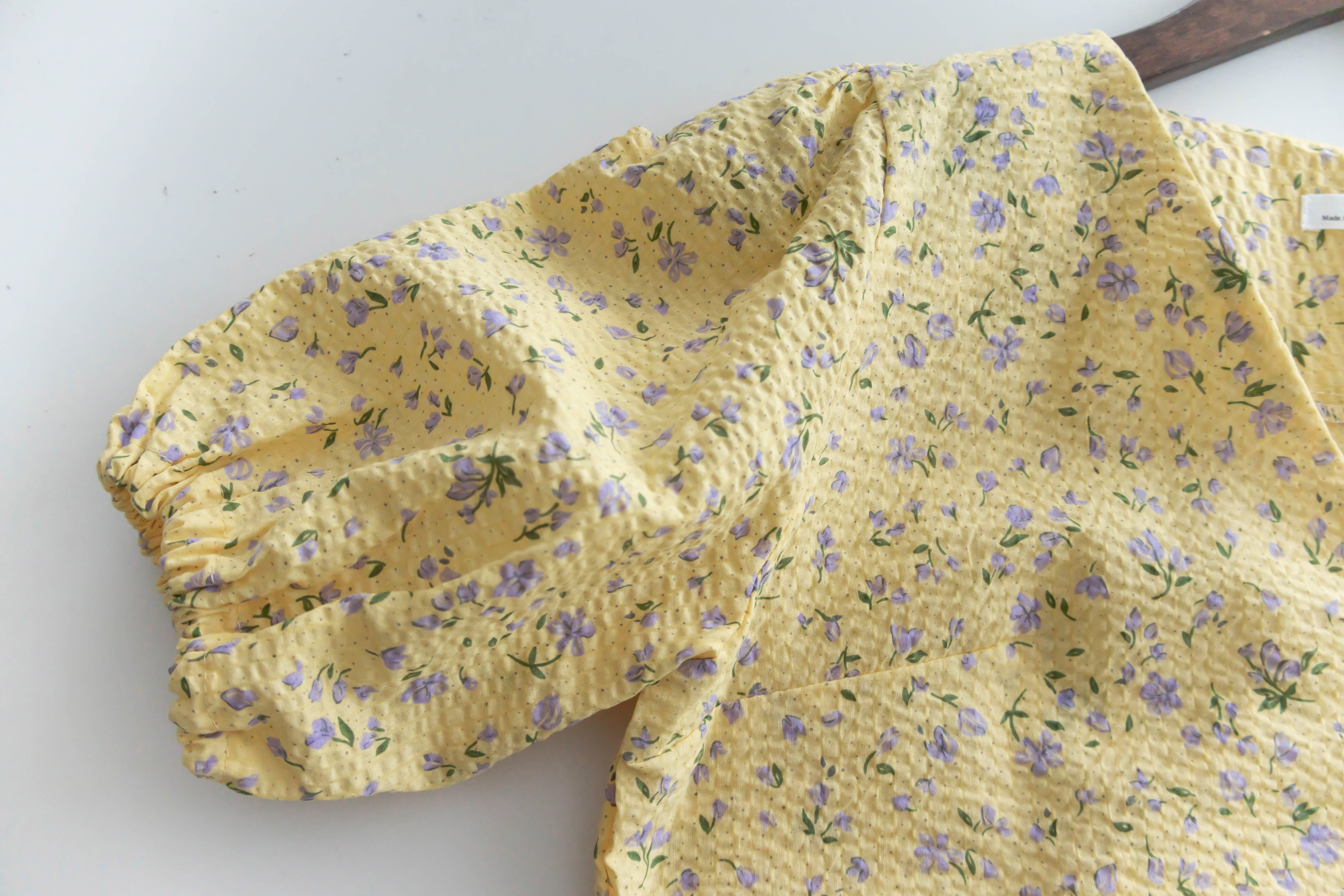 Cherry Sakura 浪漫櫻花點點疊領修腰, Blouse/ BU8958