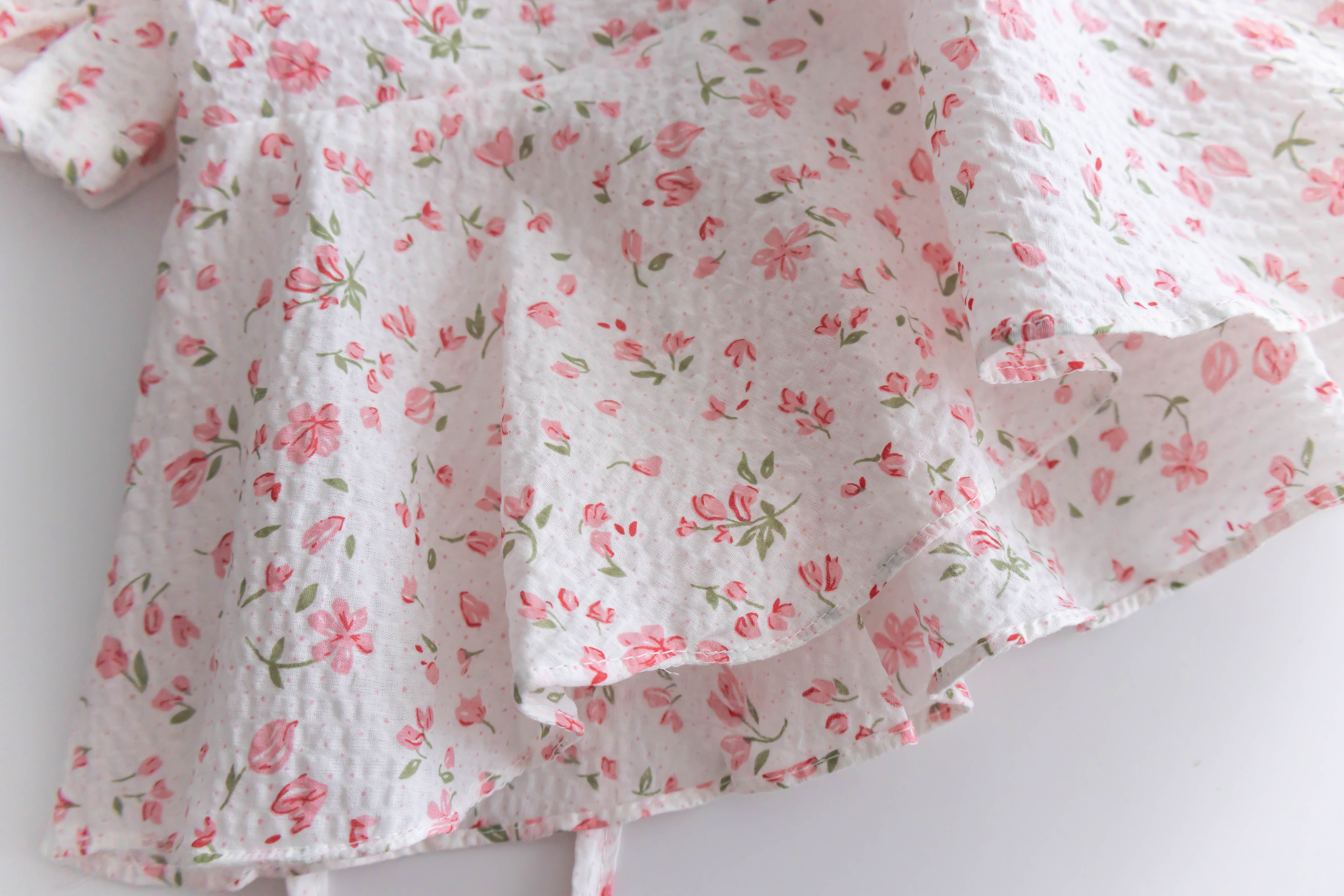 Cherry Sakura 浪漫櫻花點點疊領修腰, Blouse/ BU8958