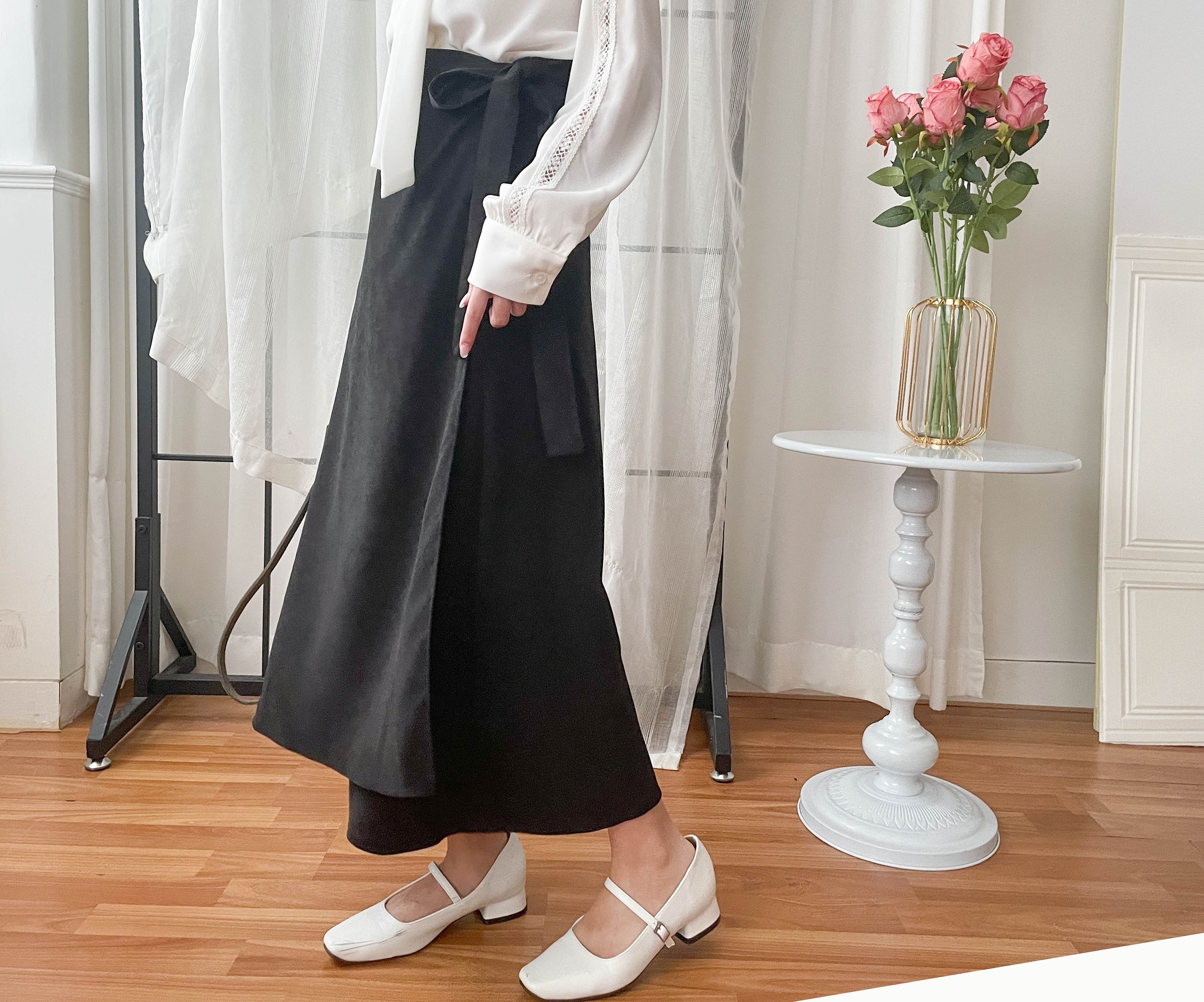 Slim Waist 包裹式穿著微A形顯瘦半身裙, Dress/ SK8748
