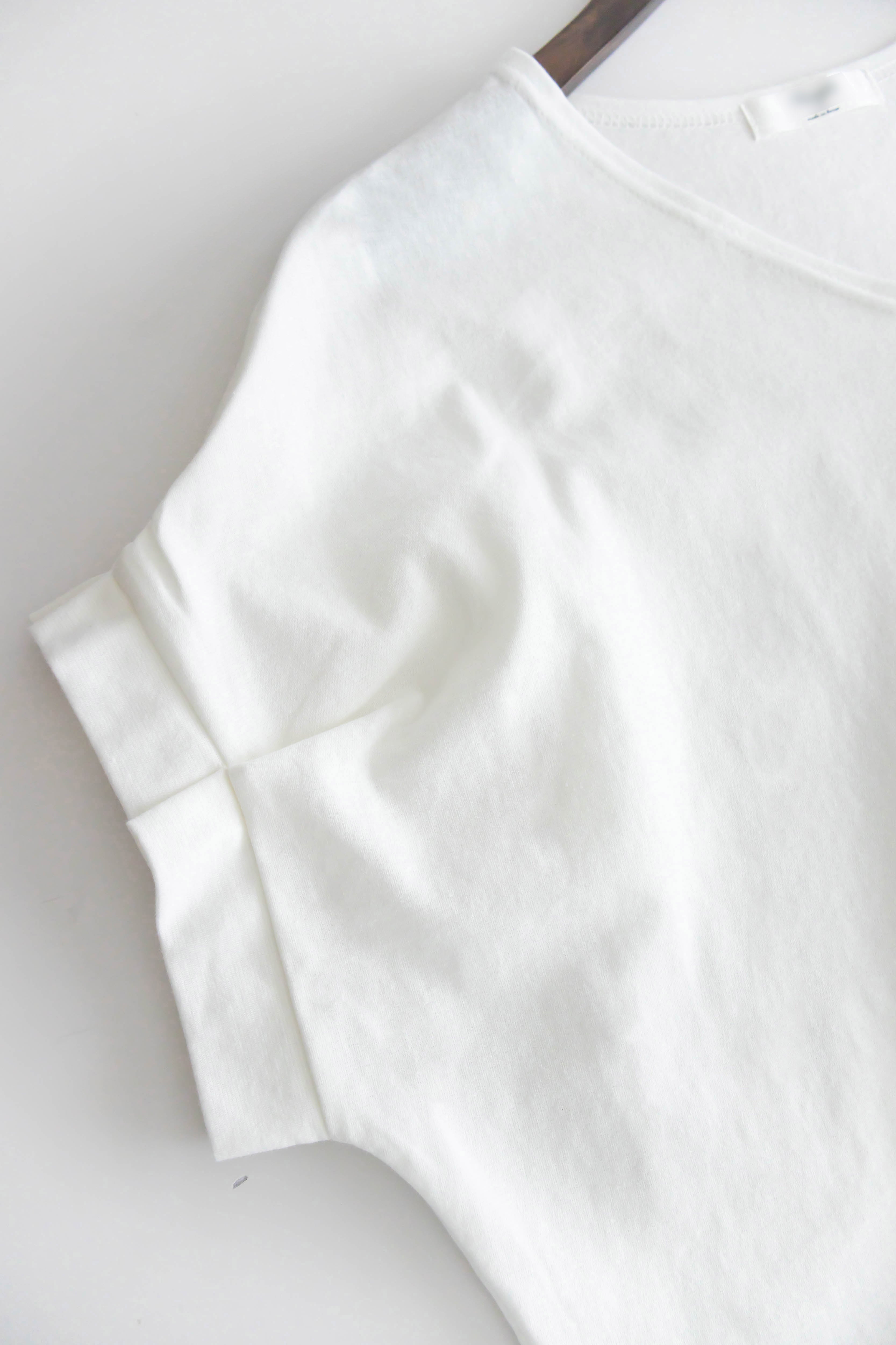 Pin Sleeve 棉質交疊V領花花袖上衣, Top/ BU8960 (white sold out)