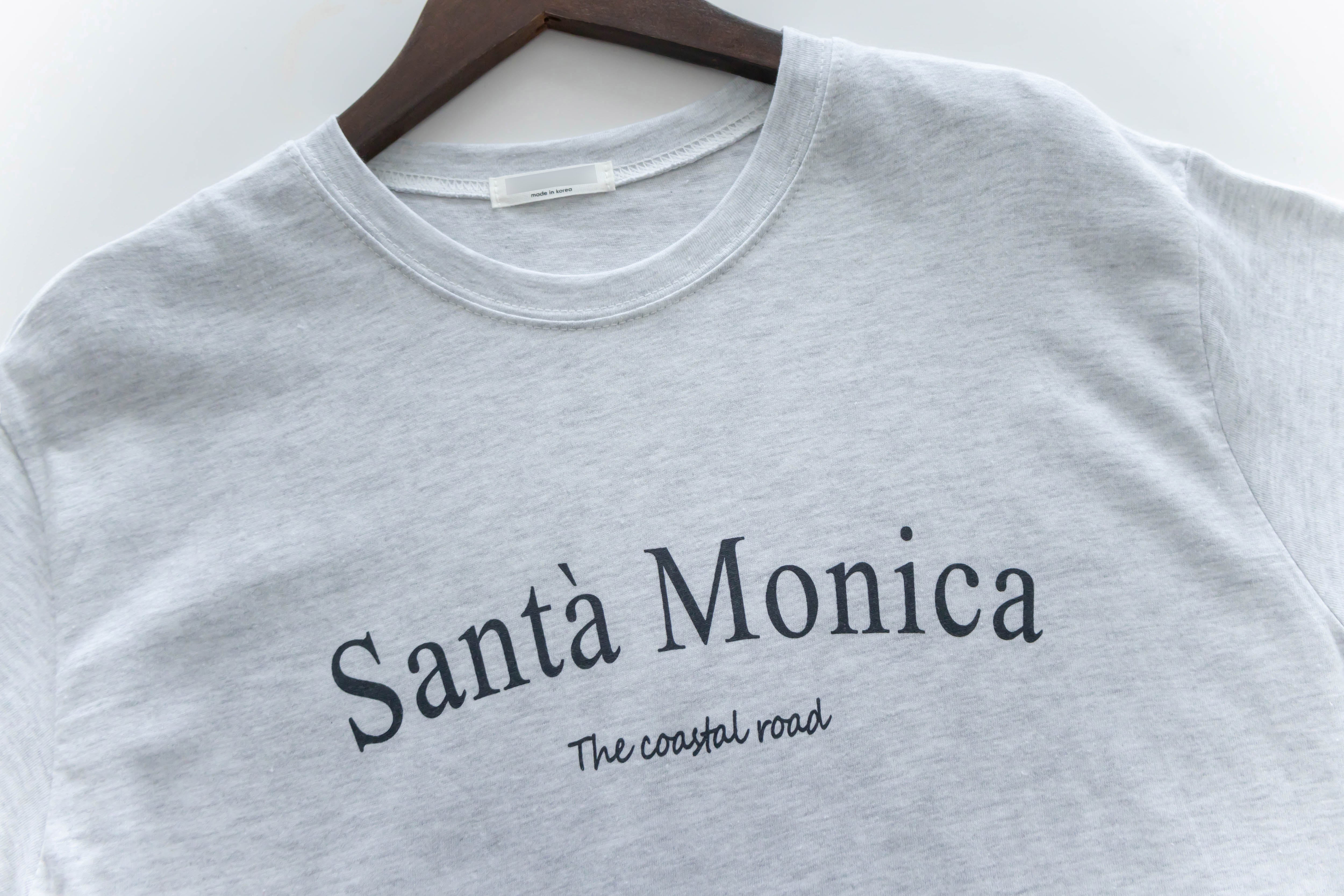 Monica Tee 簡約棉質文字寬鬆開叉長裙, Dress/ DS9307