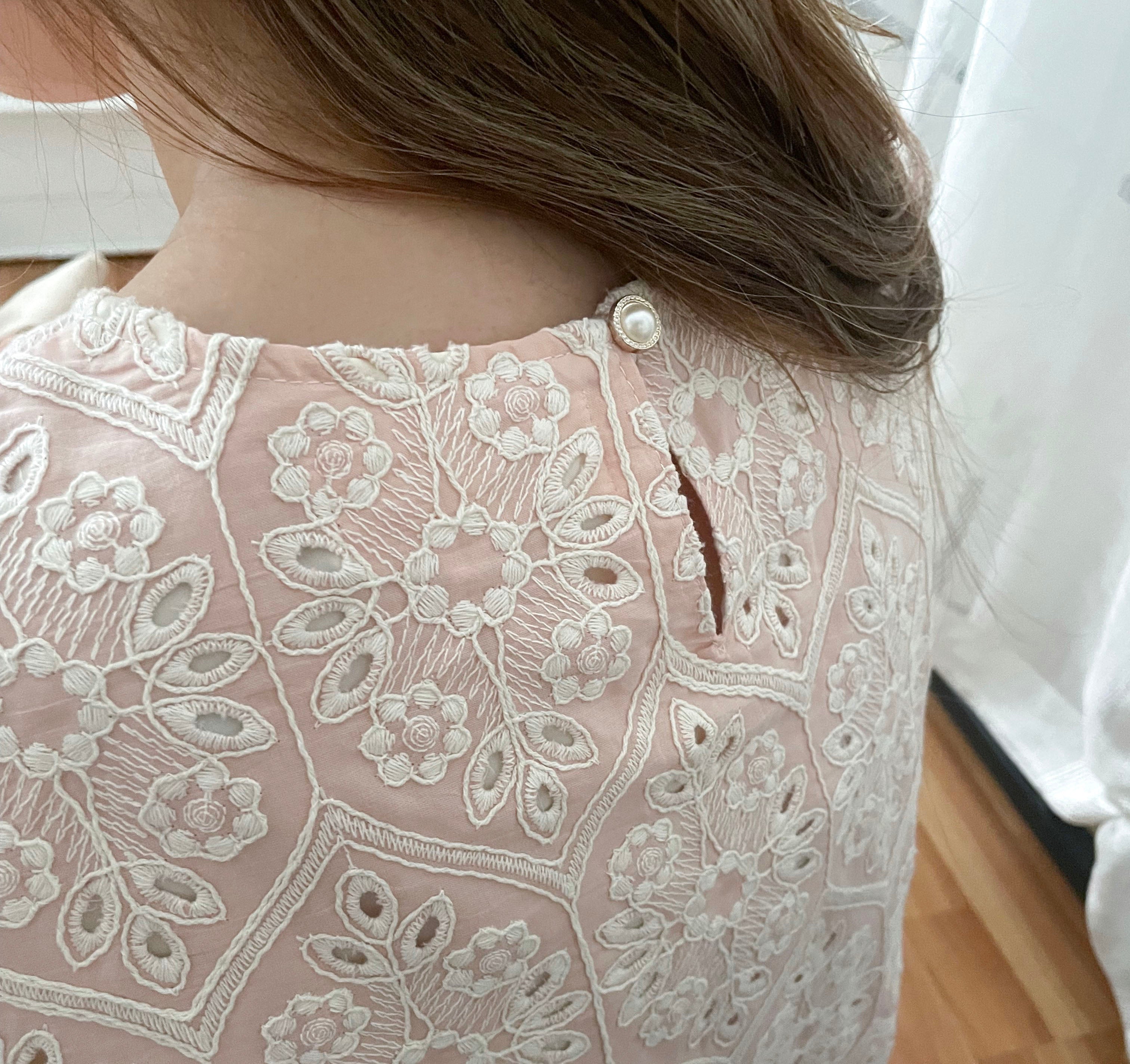 Victoria Lace 維多利亞通花包紗手袖連裡布上衣, BLOUSE/TP8919 (不設訂貨款 lightblue soldout)