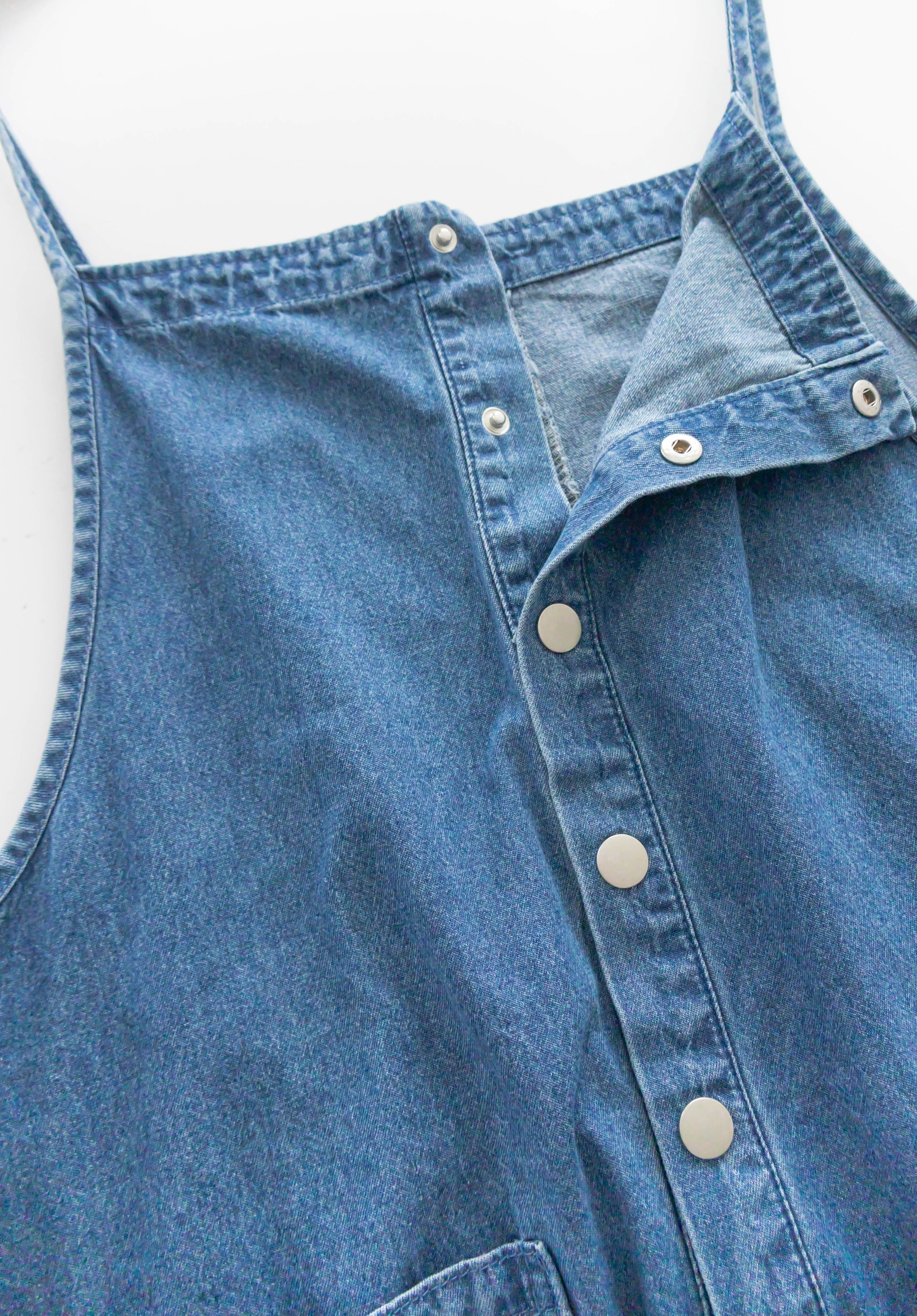 Denim 寬鬆顯瘦拍鈕牛仔吊帶褲, Jumpsuit / PT8394