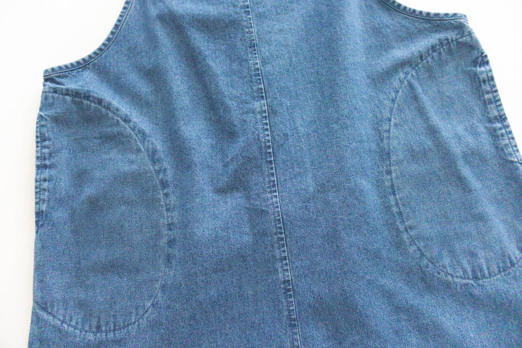 Denim 寬鬆顯瘦拍鈕牛仔吊帶褲, Jumpsuit / PT8394