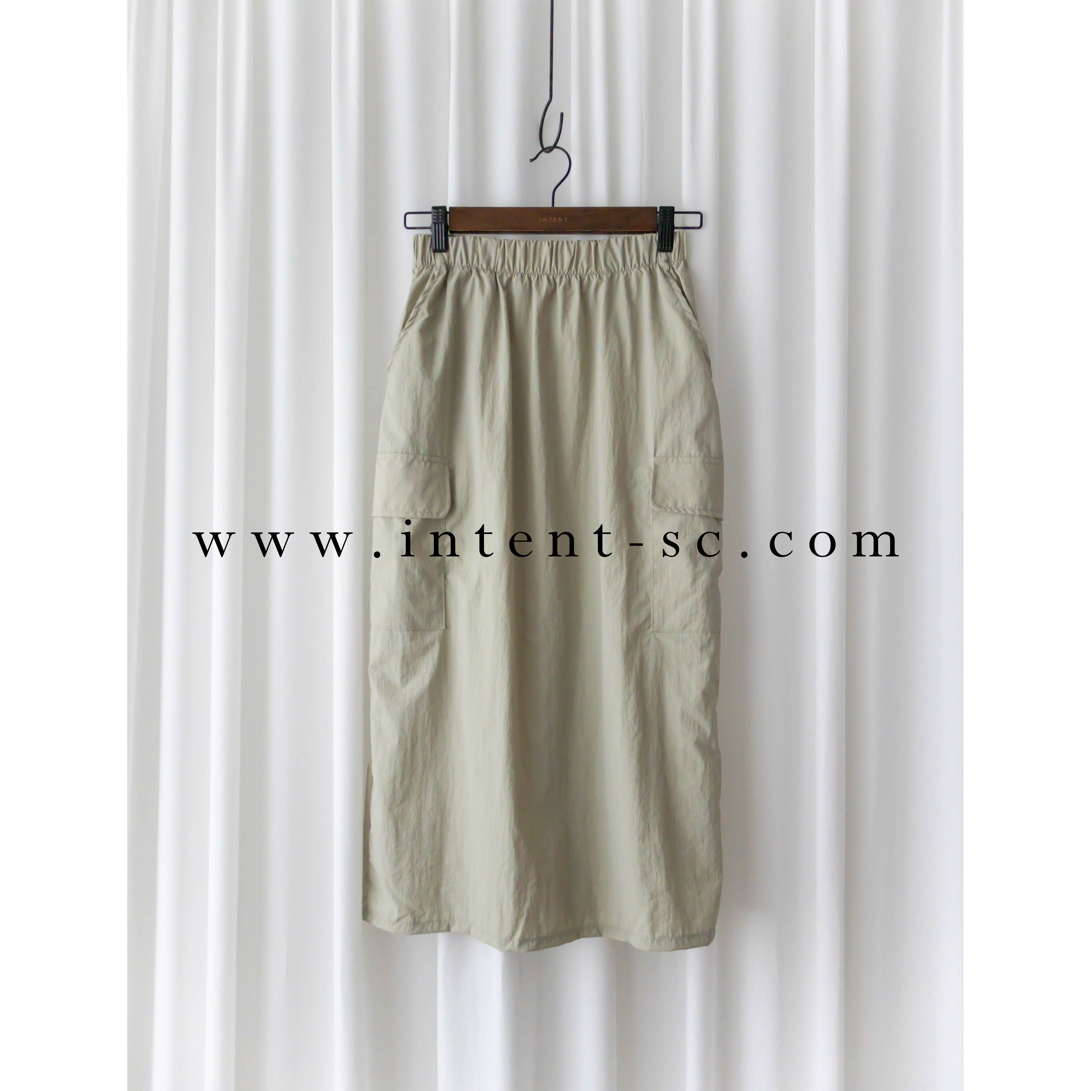 Avocado 牛油果綠色側袋工裝後開叉半身裙, Skirt/ SK8736