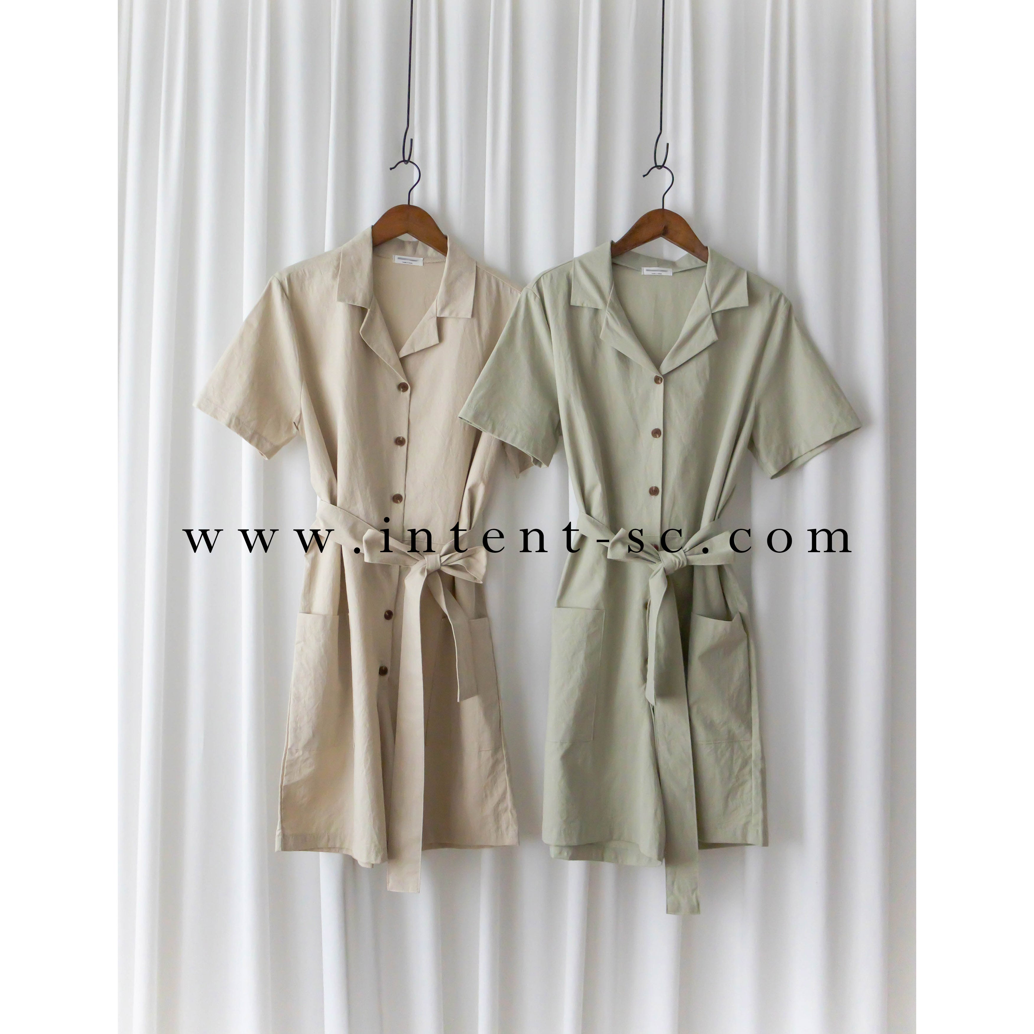 Besties 隨性反領修腰側口袋連身褲, Jumpsuit/ DS9313 (beige sold out)