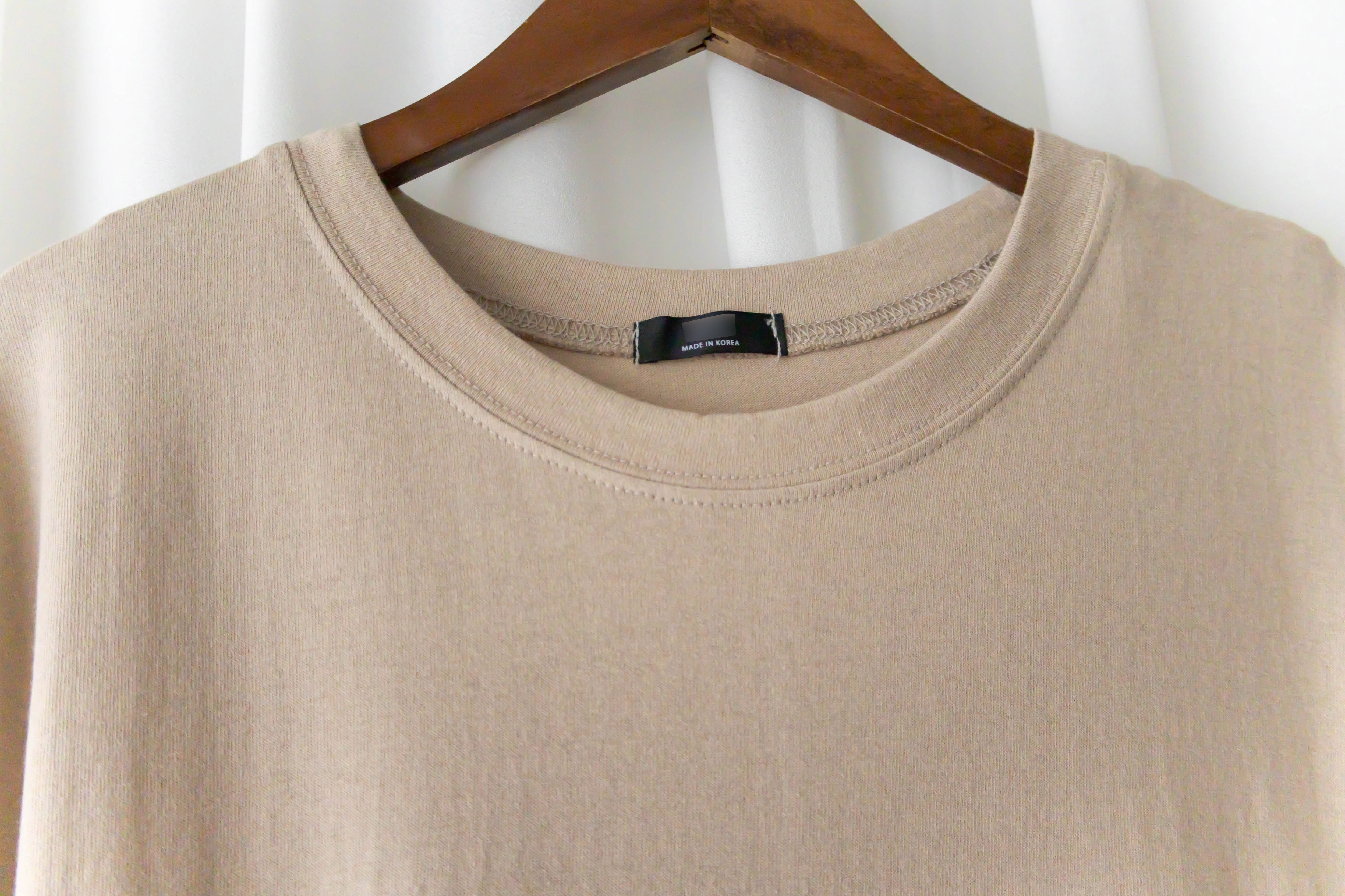 Beige 彈性棉質皺褶腰間大擺連身裙, Dress/ DS9321
