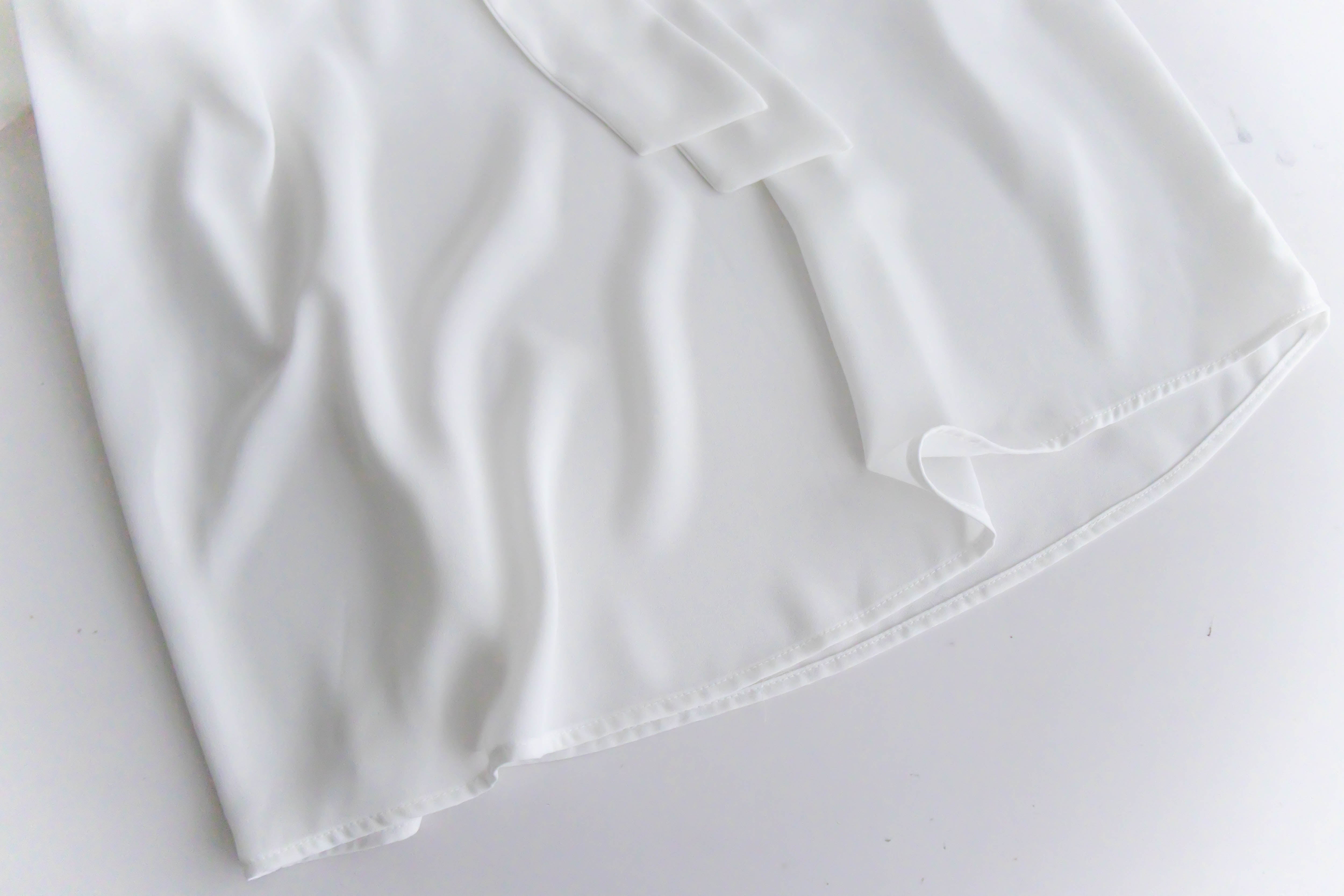 Square Ribbon 雪紡方領絲帶傘袖, Blouse/ BU8964