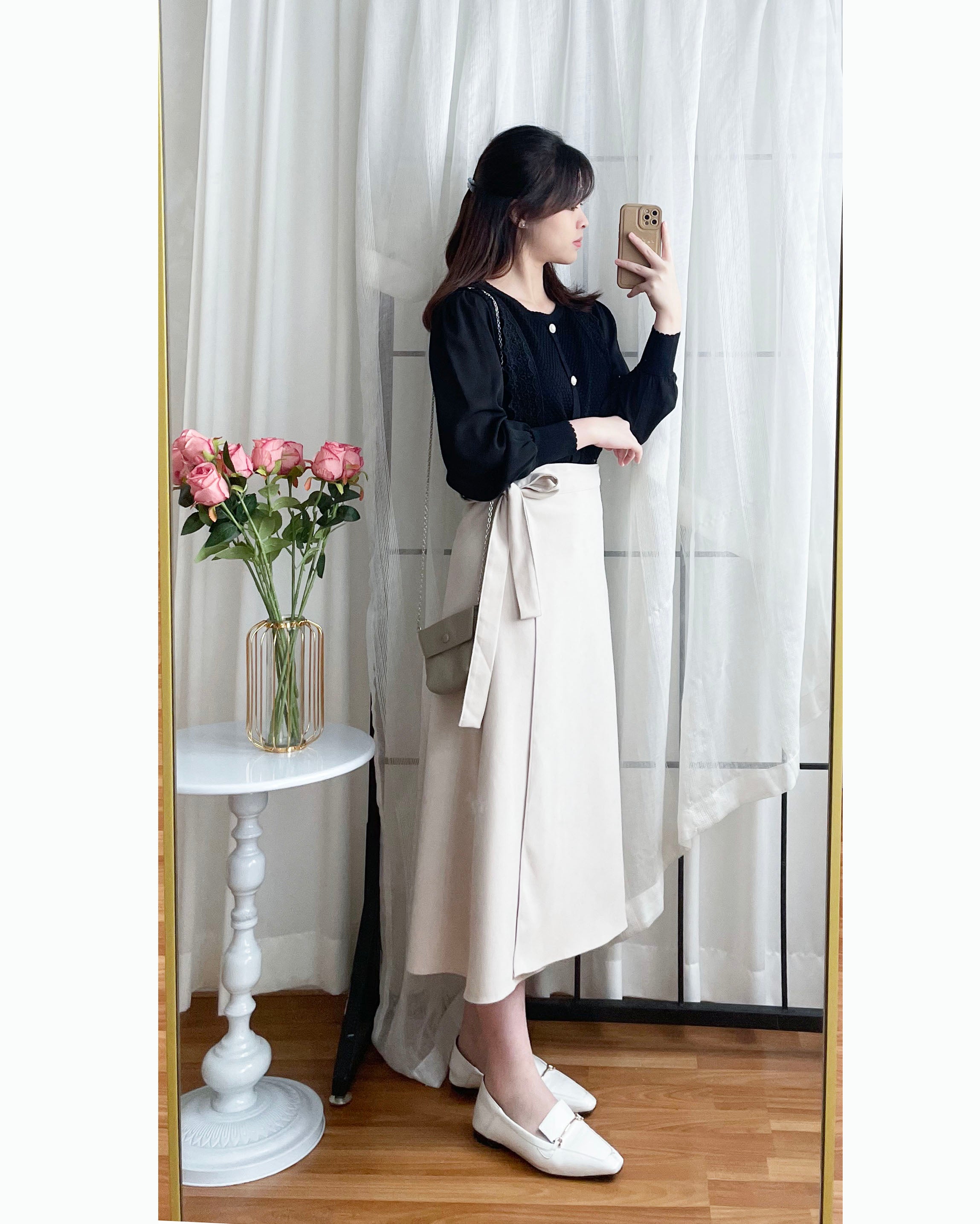 Slim Waist 包裹式穿著微A形顯瘦半身裙, Dress/ SK8748