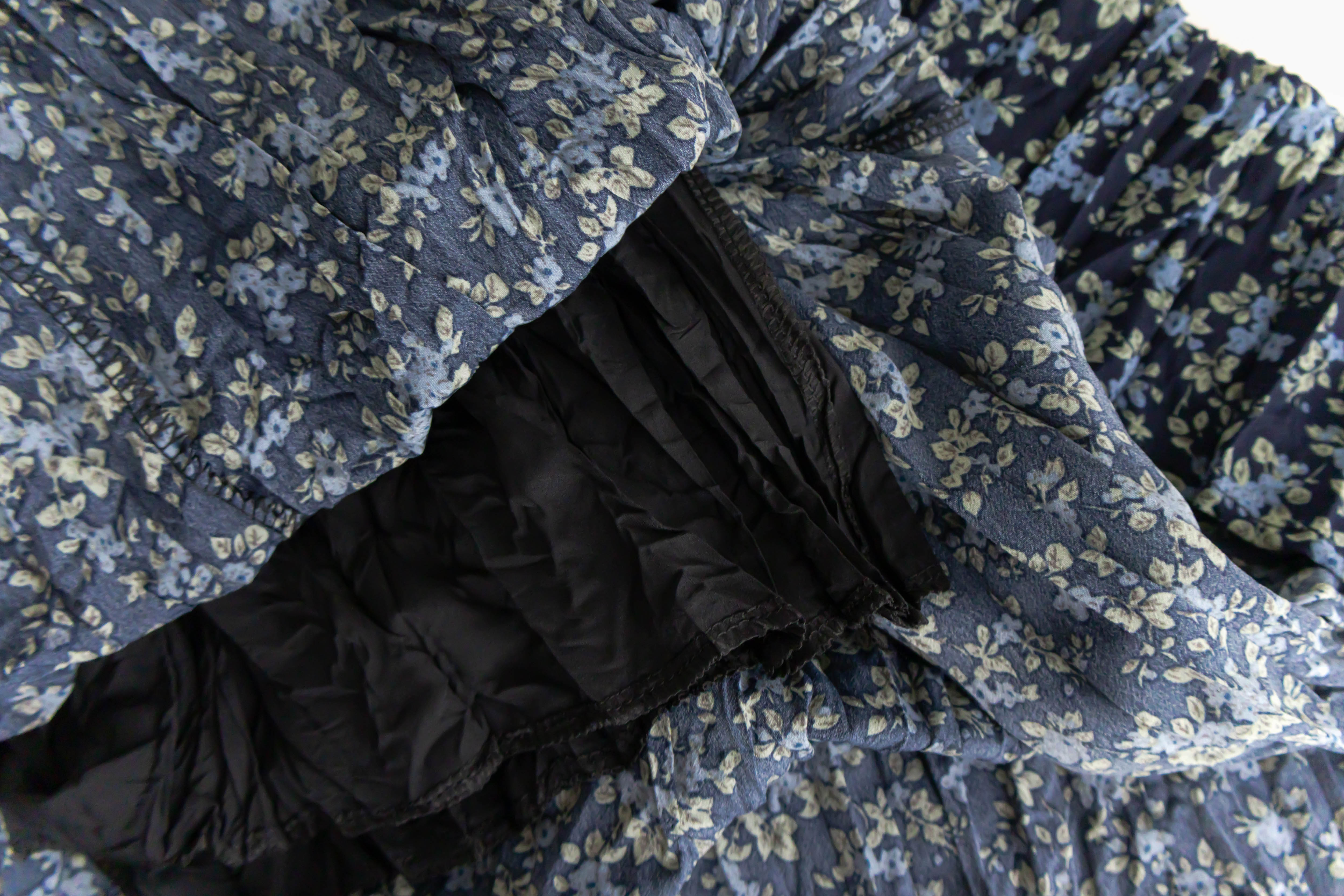 Blue Daisy 小藍花遮肉皺皺寬鬆直身, Skirt / SK8733