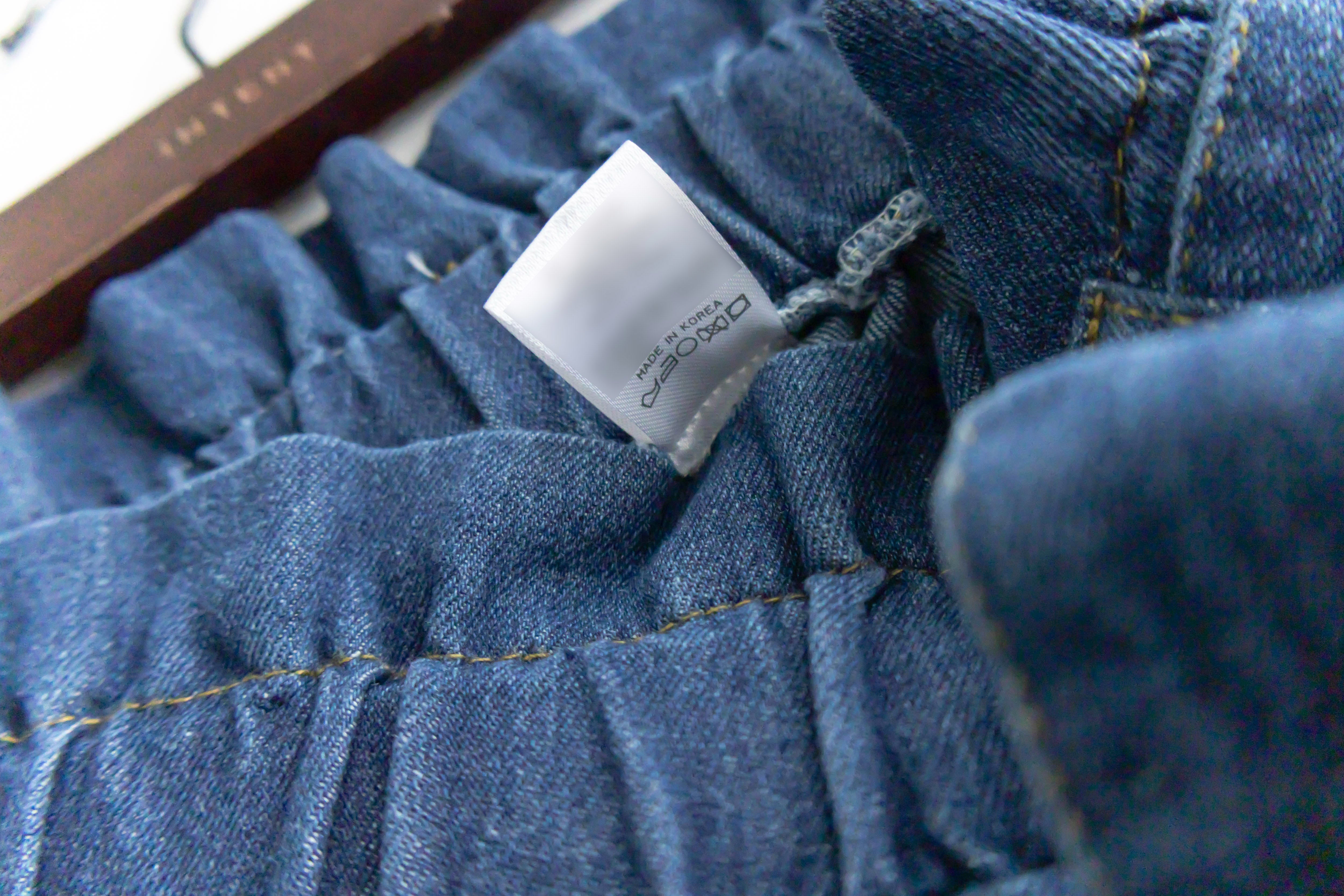 Pleated Waist 百褶橡筋高腰連腰帶直腳牛仔褲, Jeans/ PT8396