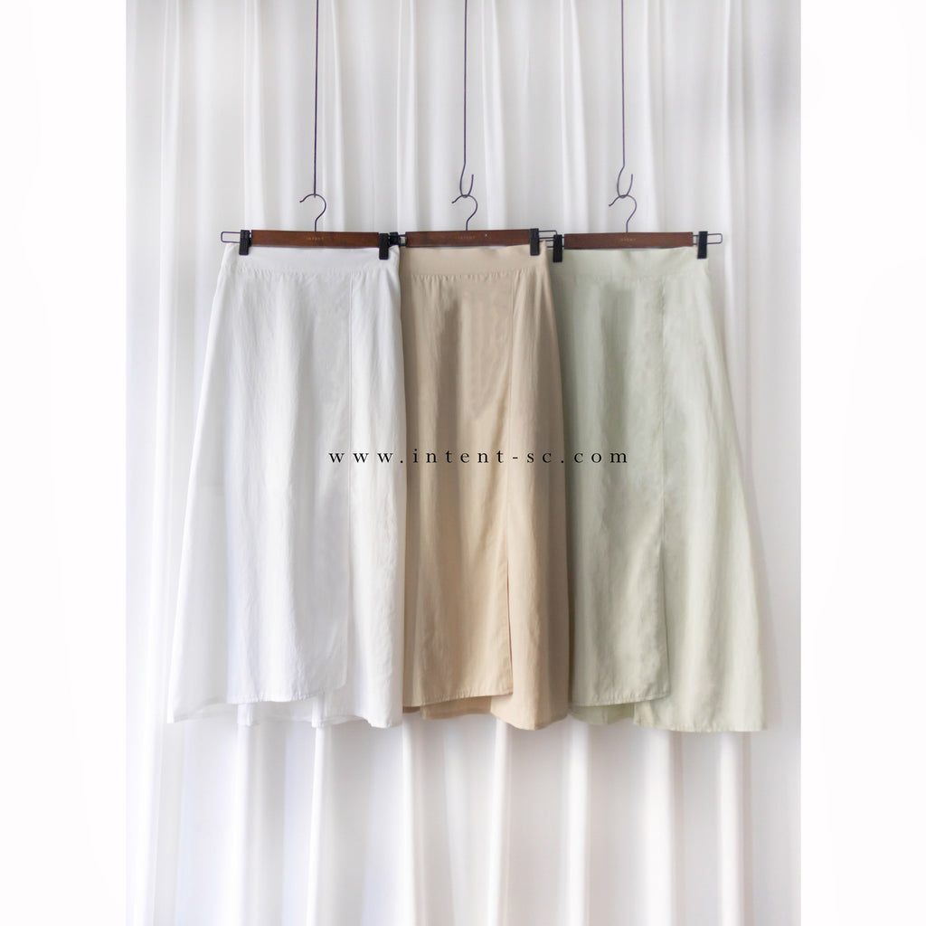 Slim Slit 超推薦極顯瘦修飾肚肚大A形裙尾開叉, Skirt/ SK8721 (honeydew sold out)