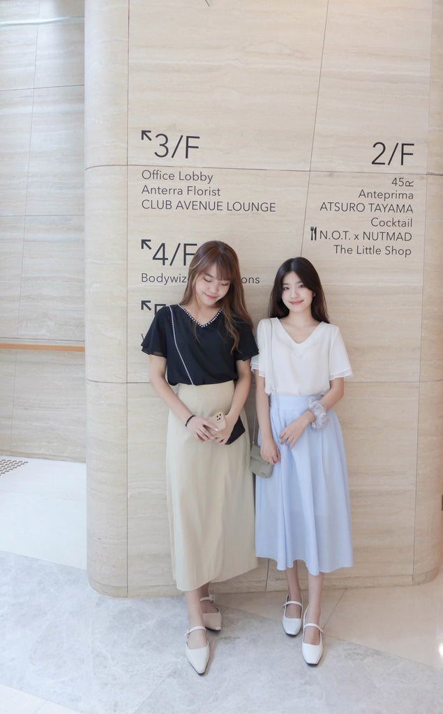 Slim Slit 超推薦極顯瘦修飾肚肚大A形裙尾開叉, Skirt/ SK8721 (honeydew sold out)