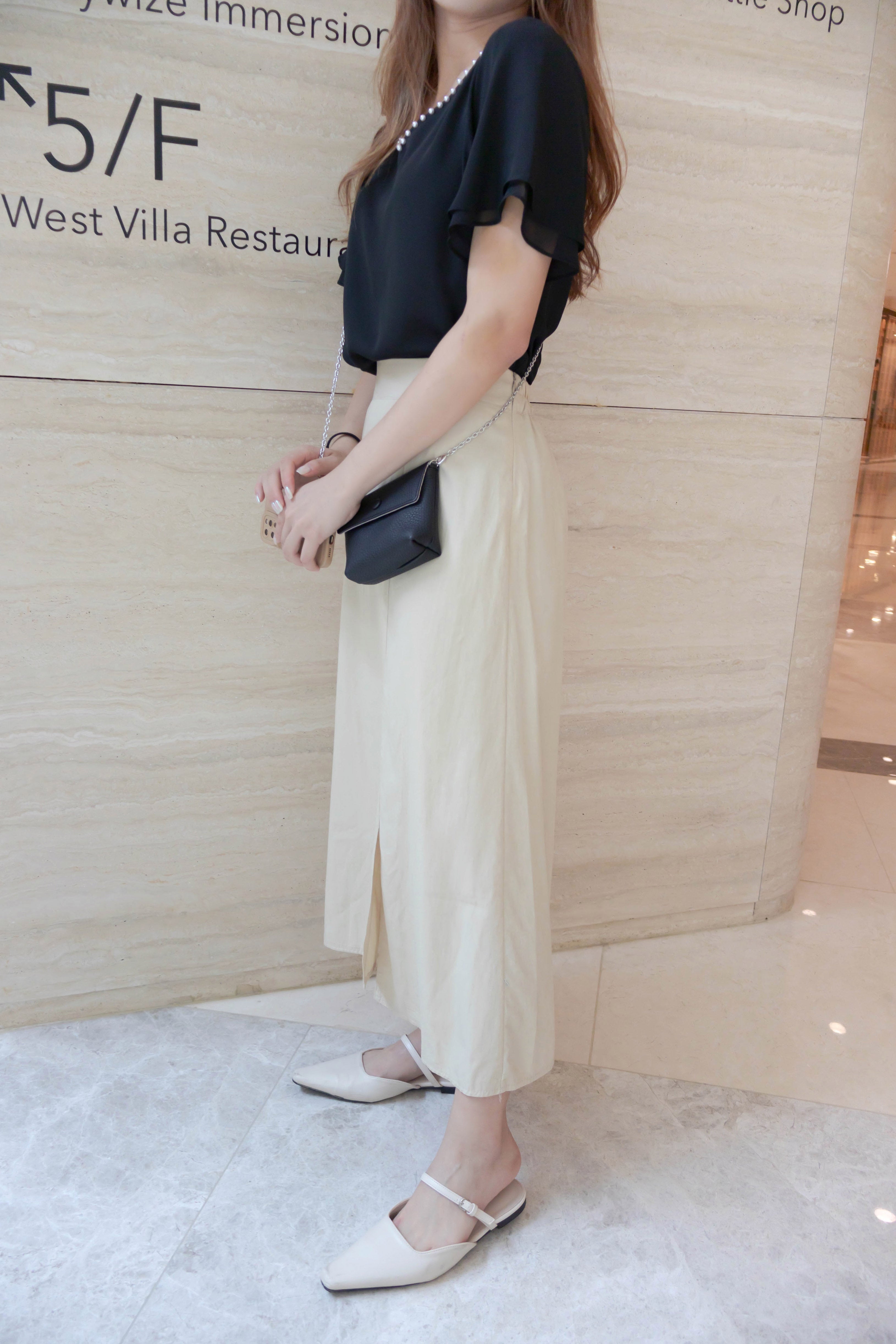 Slim Slit 超推薦極顯瘦修飾肚肚大A形裙尾開叉, Skirt/ SK8721 (honeydew sold out)