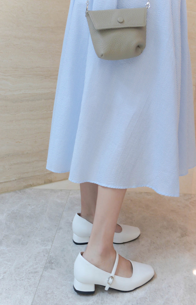 Pocket Stripe 口袋暗直紋後橡筋輕盈半身裙, Skirt/ SK8720