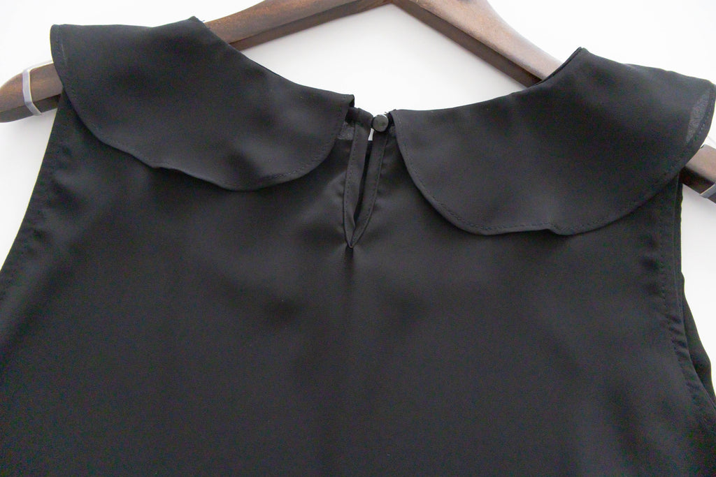 Side Ruffle 素色氣質雪紡垂感荷葉無袖, Blouse/ BU8954 (white sold out)