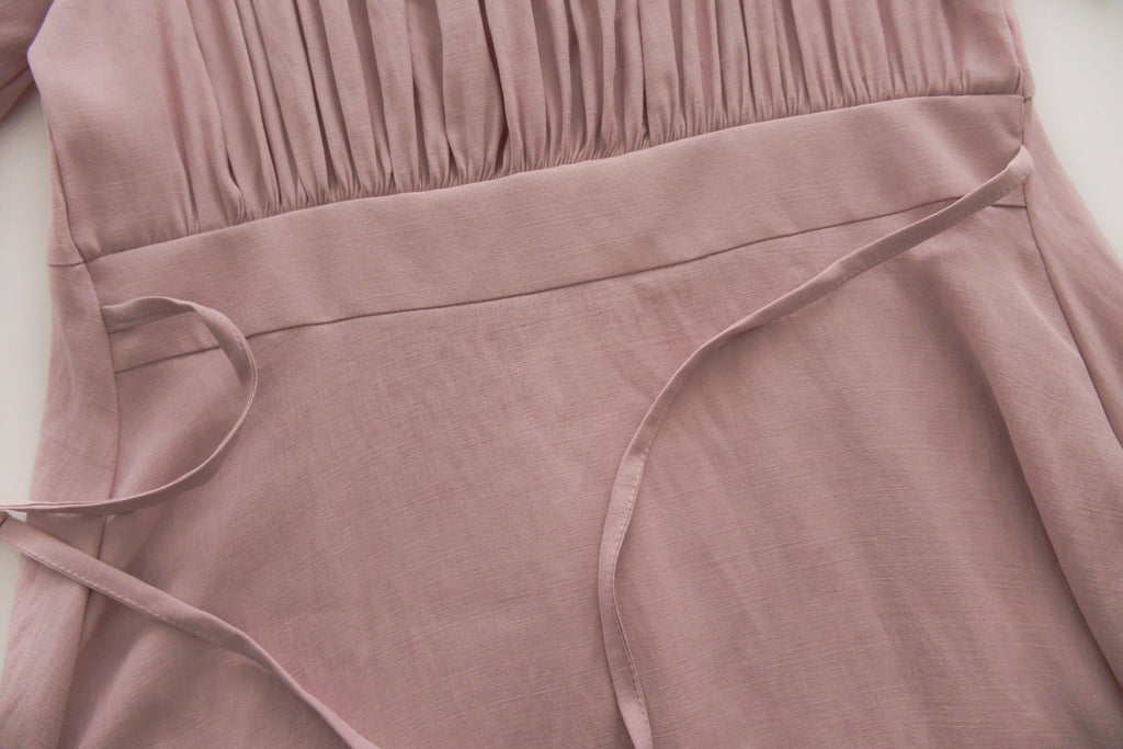 Romantic Elegance 皺褶衣身顯瘦腰封搖曳裙擺連身裙, Dress/ DS9293 (pink sold ould)
