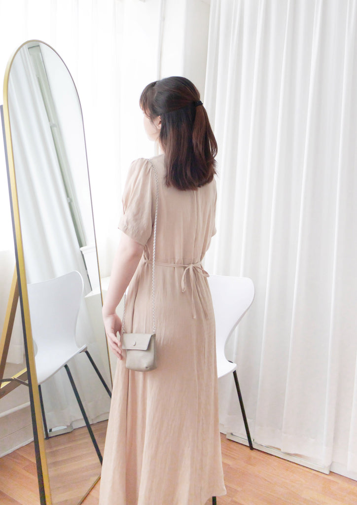 Romantic Elegance 皺褶衣身顯瘦腰封搖曳裙擺連身裙, Dress/ DS9293 (pink sold ould)
