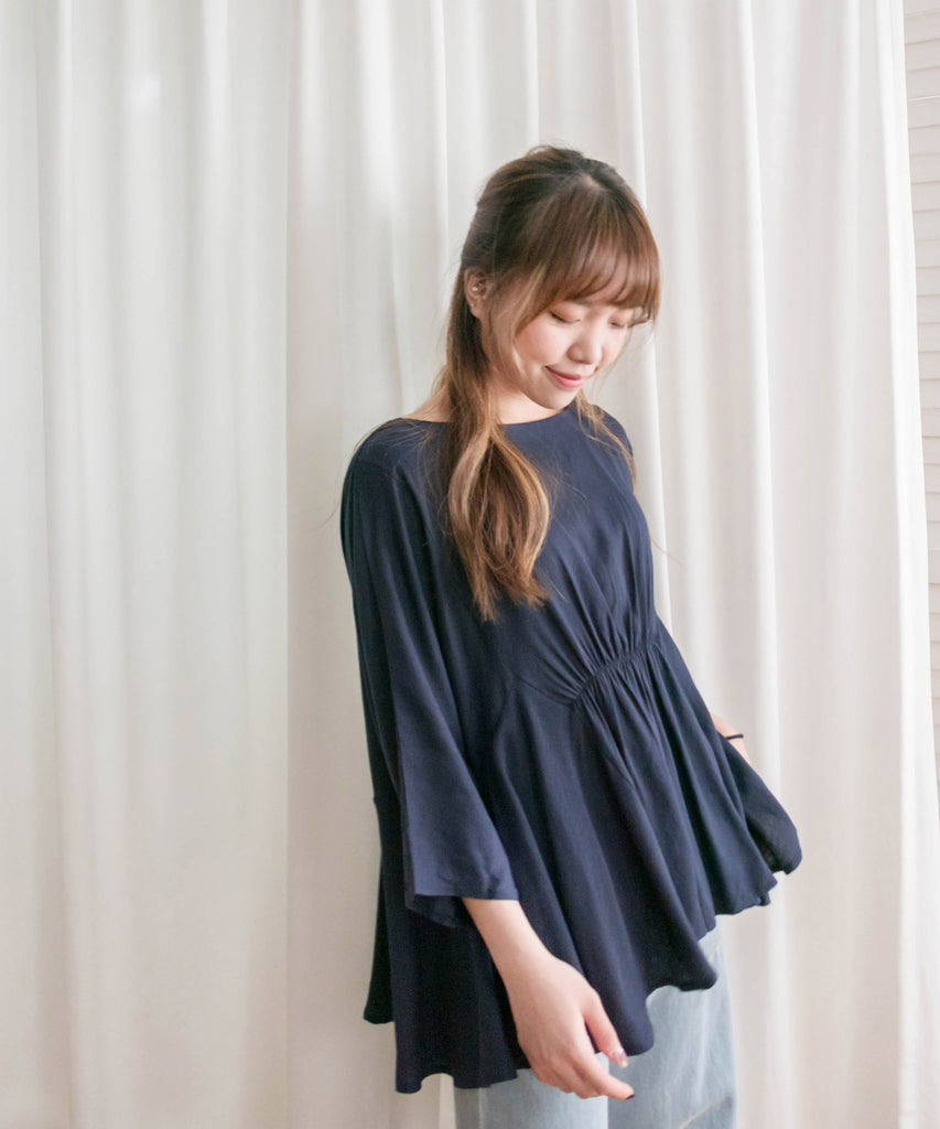 Sandra 飄飄衣身前橡筋皺褶上衣, Top/ BU8963