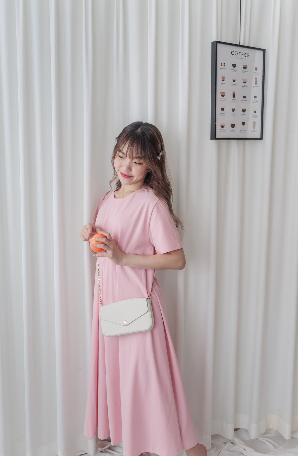 V Collar Casual Elegant Dress 疊領口口袋恤衫裙  / DS9956 (Navy sold out) main image 1