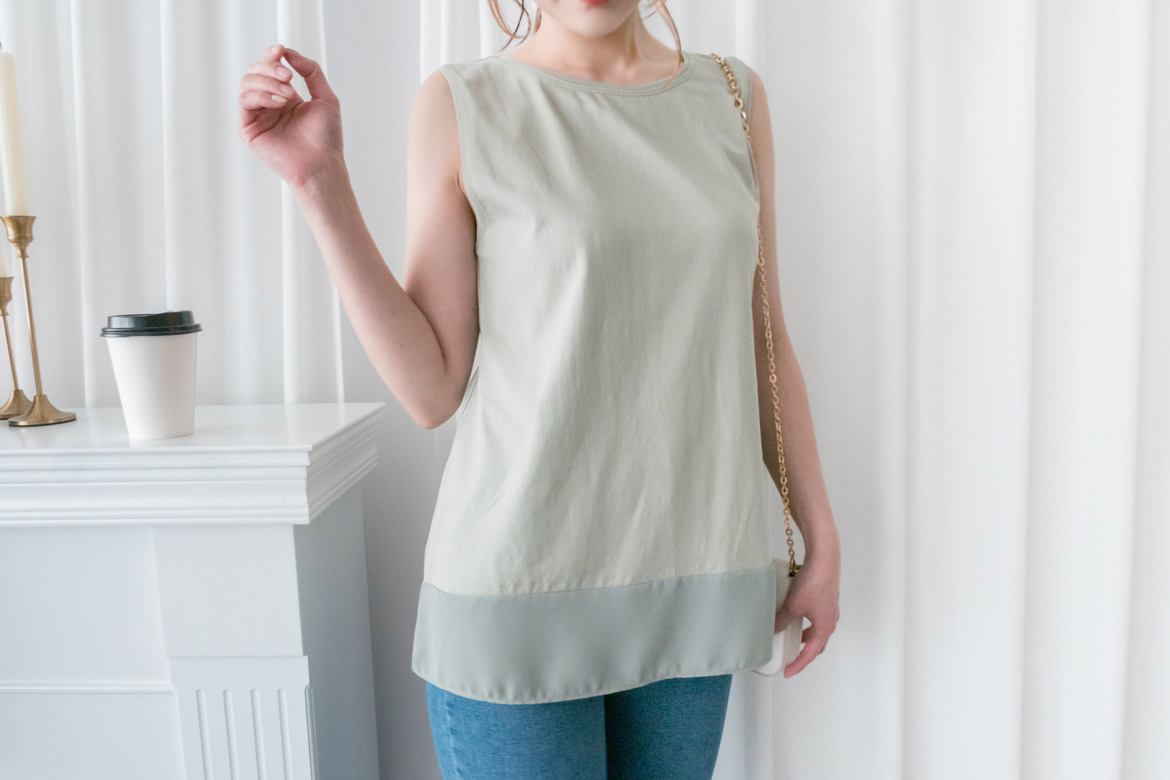 Chiffon End 雪紡衣尾微入膊傘形全袖, Blouse/ TP8855