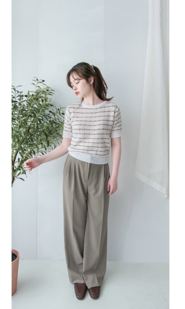 Chiffon Wide 寬鬆闊腳透氣顯腳長長西褲, Pants/ PT8382 (olive sold out)