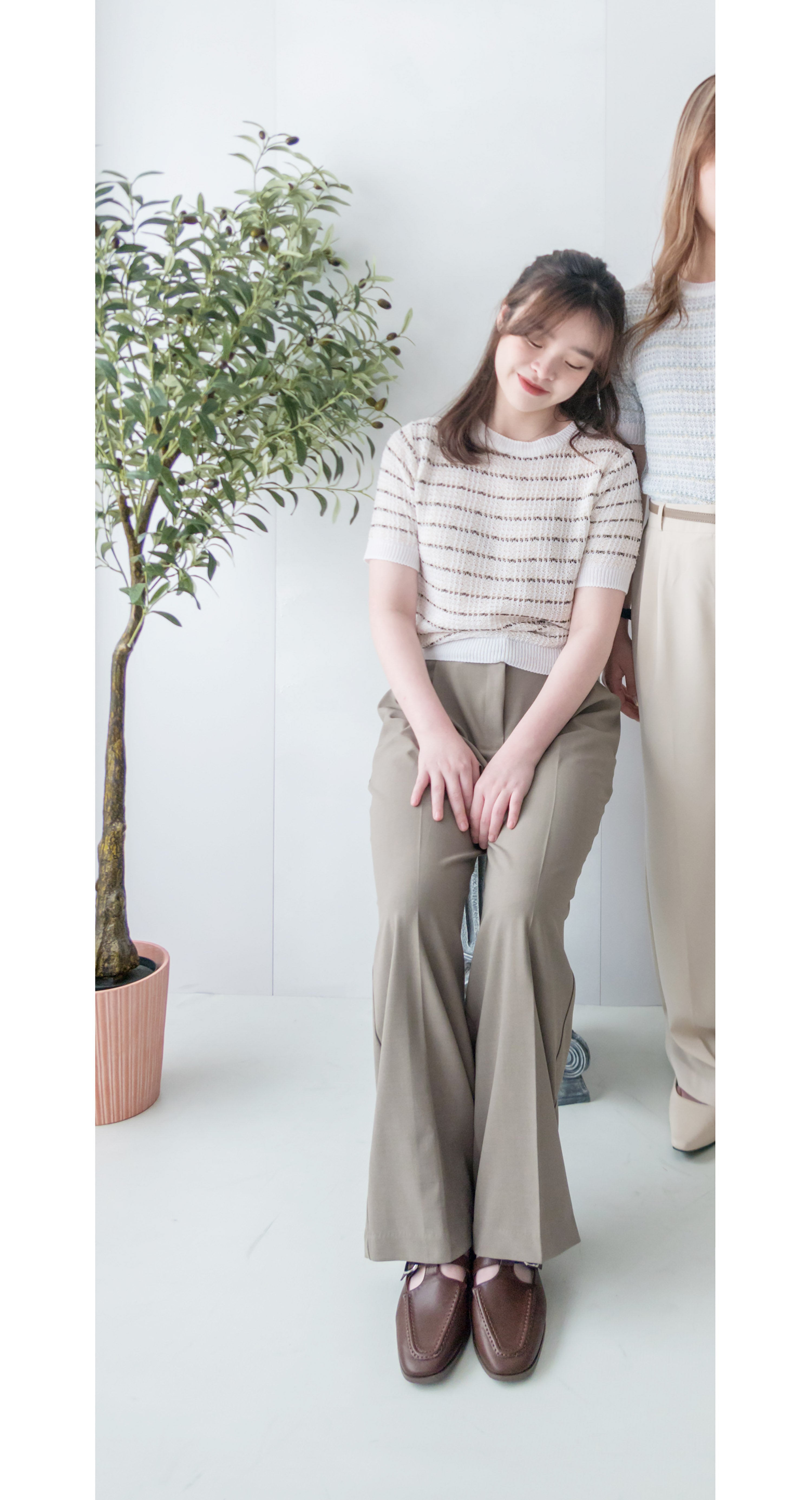 Chiffon Wide 寬鬆闊腳透氣顯腳長長西褲, Pants/ PT8382 (olive sold out)