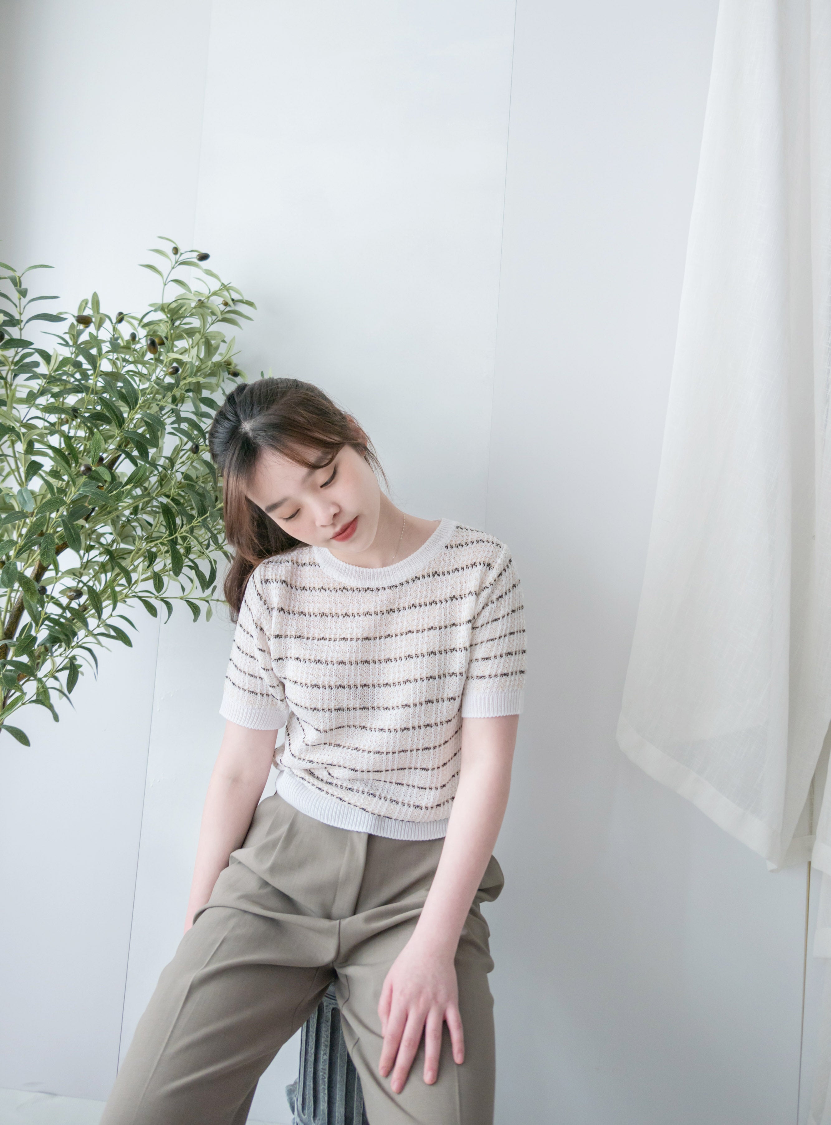 Chiffon Wide 寬鬆闊腳透氣顯腳長長西褲, Pants/ PT8382 (olive sold out)