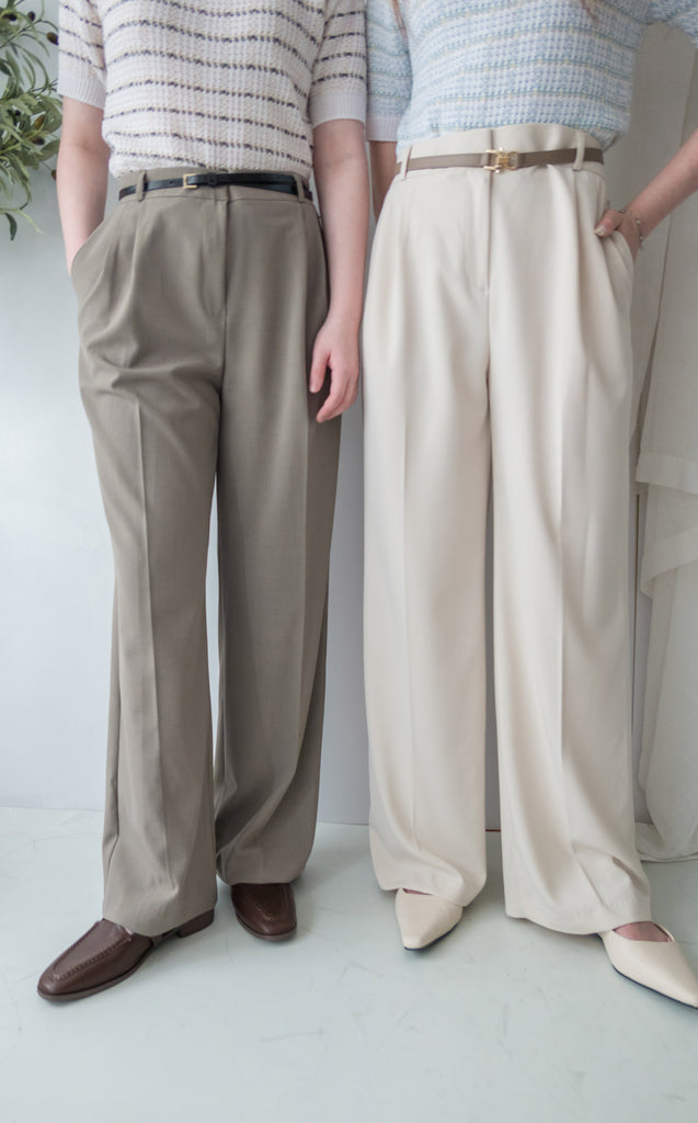 Chiffon Wide 寬鬆闊腳透氣顯腳長長西褲, Pants/ PT8382 (olive sold out)