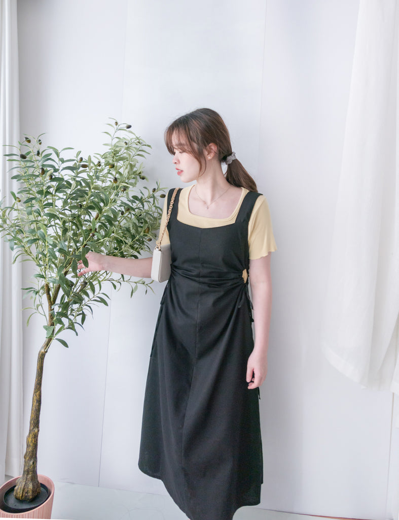 Side Knot 左右鏤空束帶修腰背心裙, Dress/ DS9230