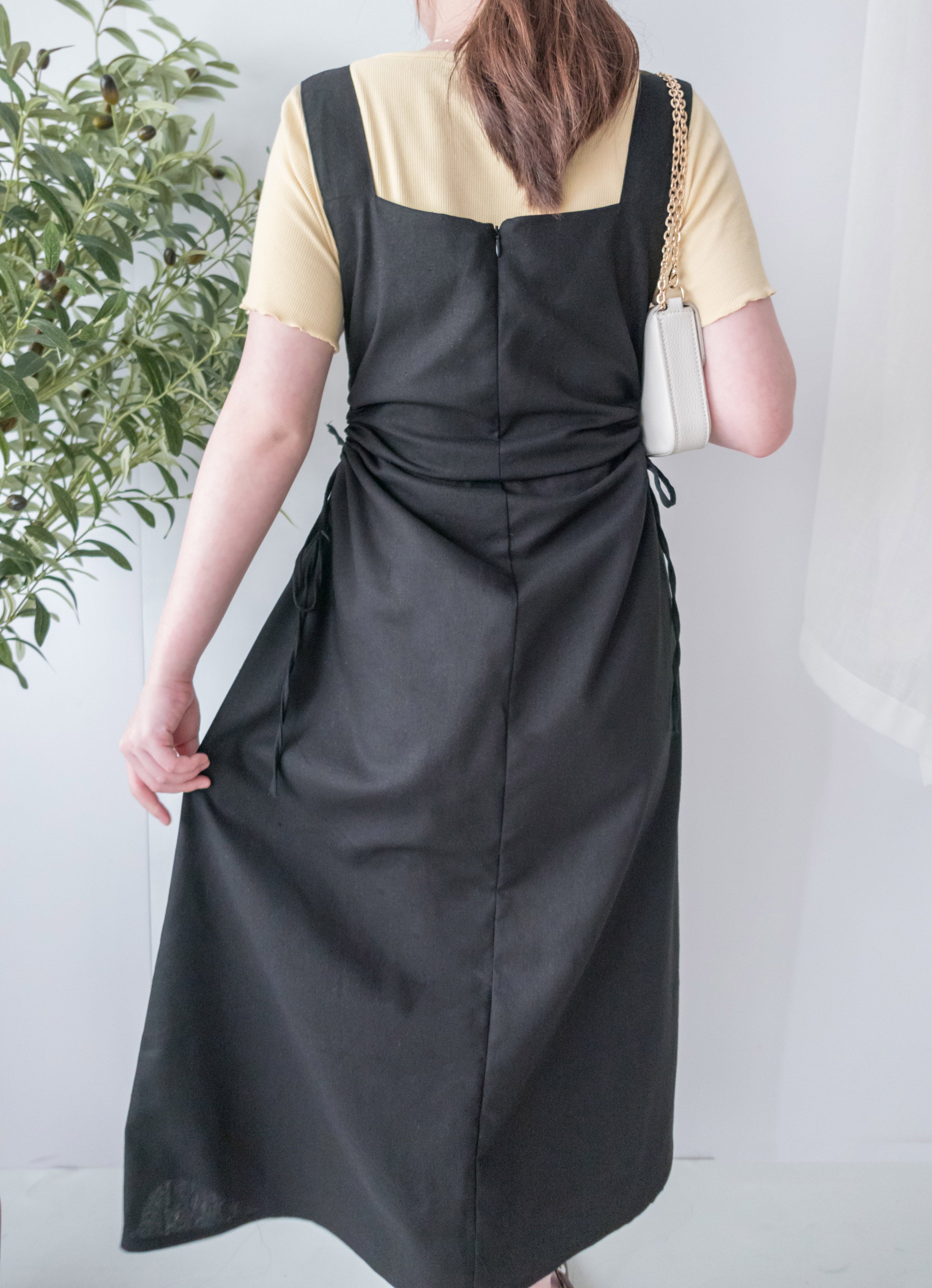 Side Knot 左右鏤空束帶修腰背心裙, Dress/ DS9230