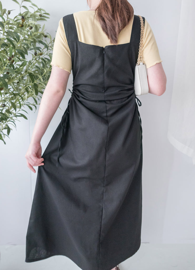 Side Knot 左右鏤空束帶修腰背心裙, Dress/ DS9230