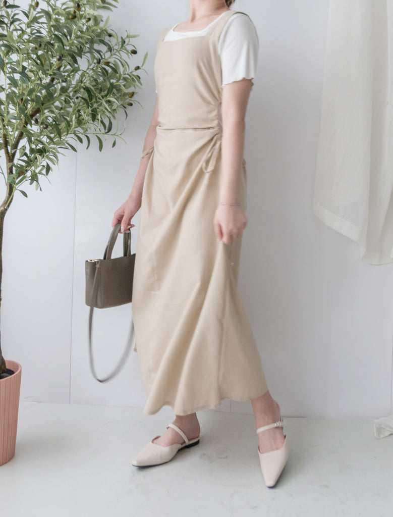 Side Knot 左右鏤空束帶修腰背心裙, Dress/ DS9230