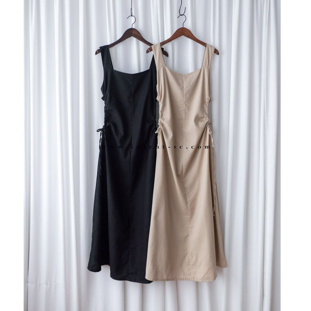 Side Knot 左右鏤空束帶修腰背心裙, Dress/ DS9230