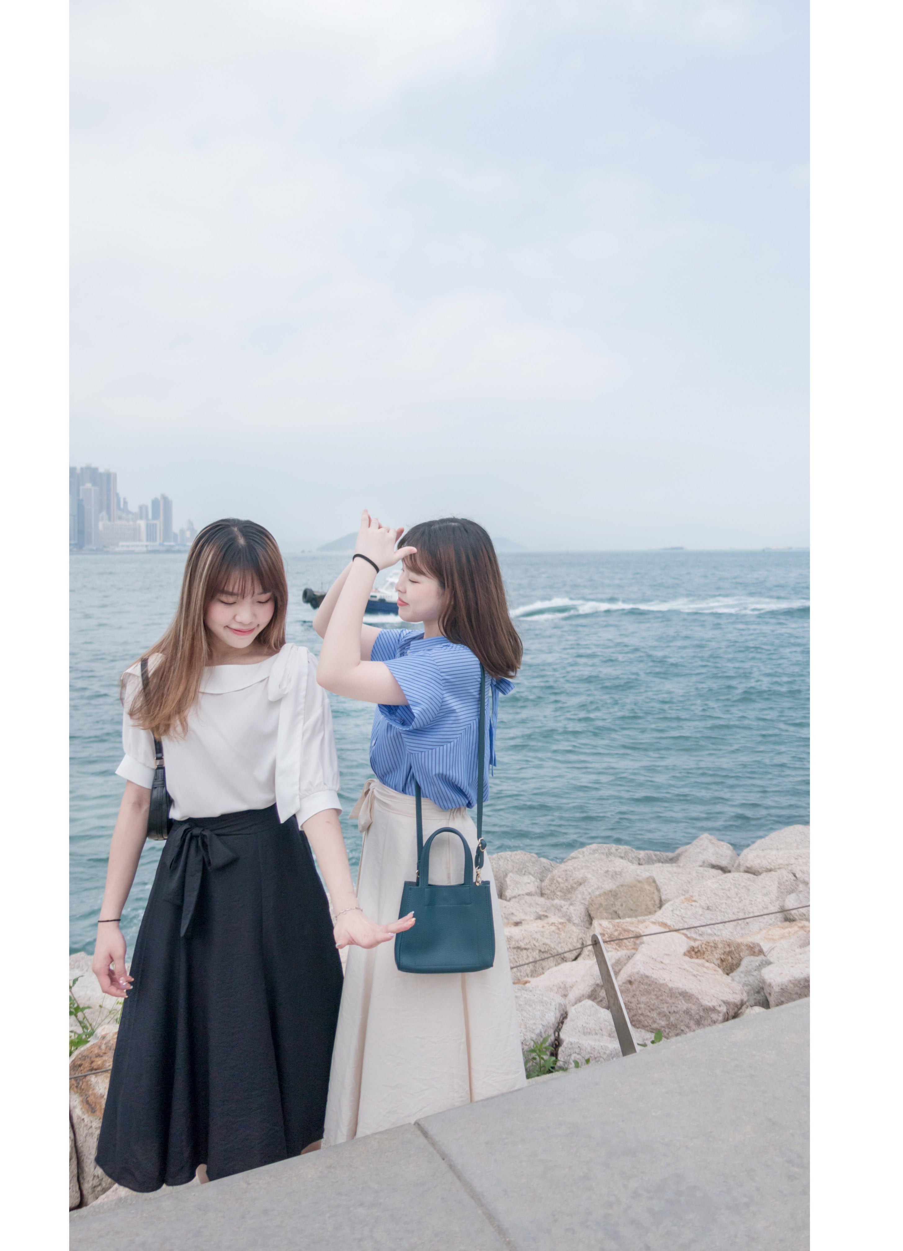 Flair 微皺百搭綁帶車拼浪漫飄逸傘裙, skirt/ SK8706 (black sold out)