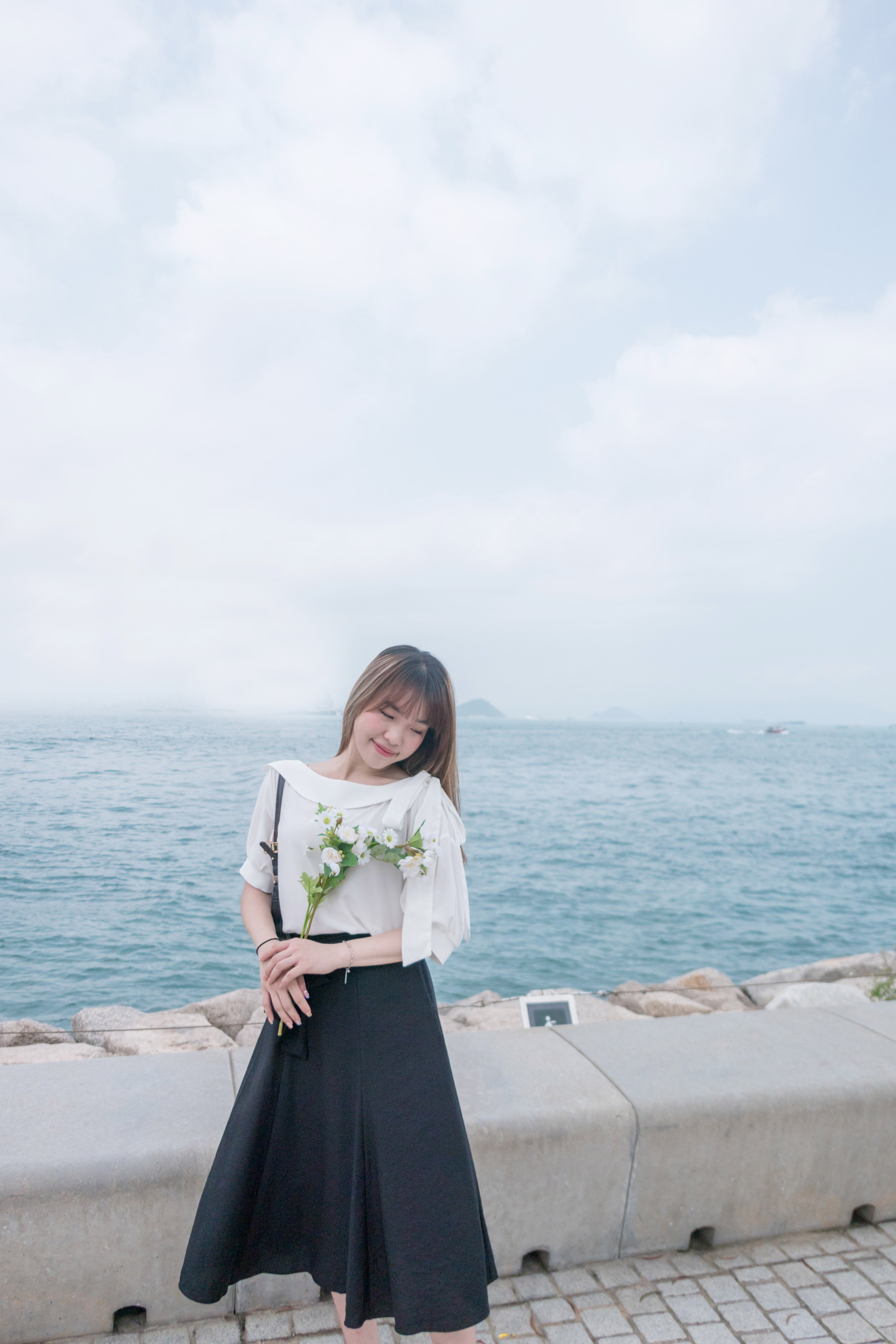 Flair 微皺百搭綁帶車拼浪漫飄逸傘裙, skirt/ SK8706 (black sold out)