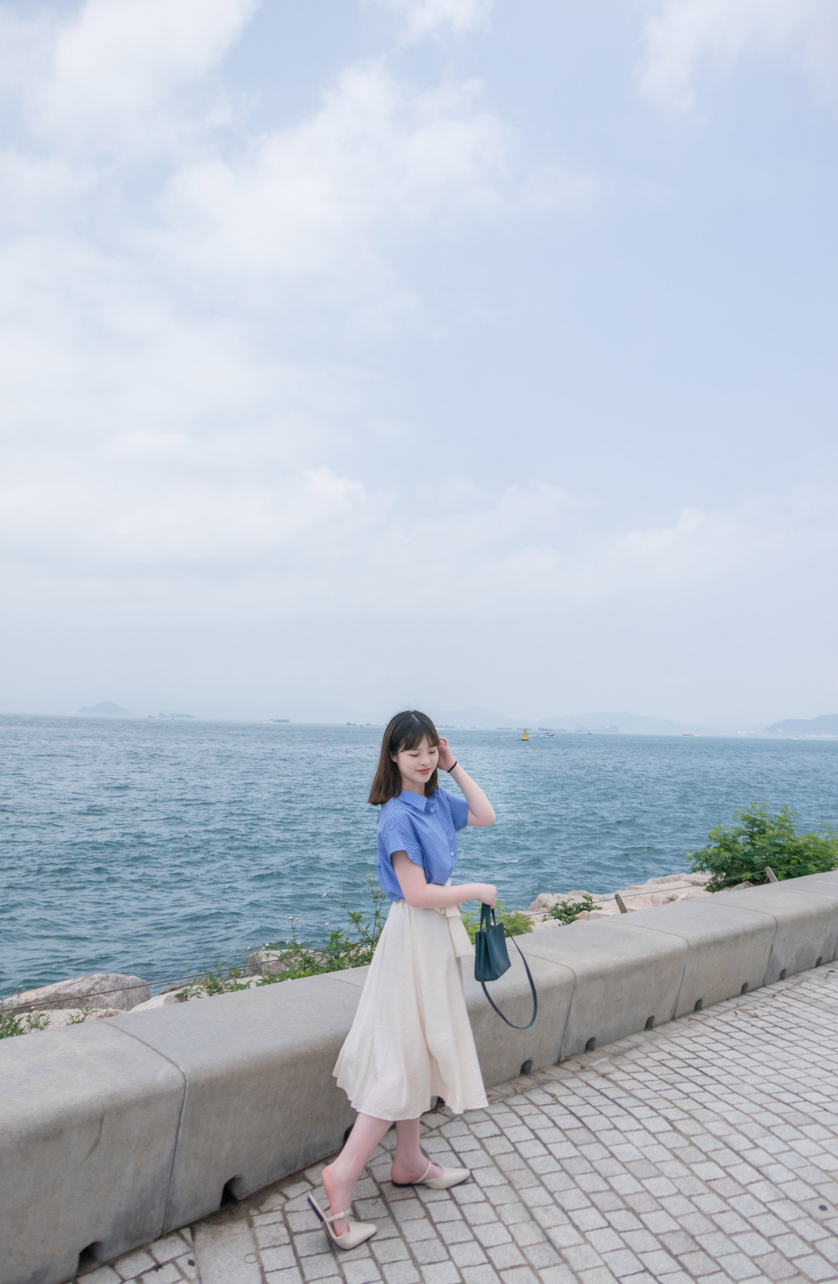 Flair 微皺百搭綁帶車拼浪漫飄逸傘裙, skirt/ SK8706 (black sold out)
